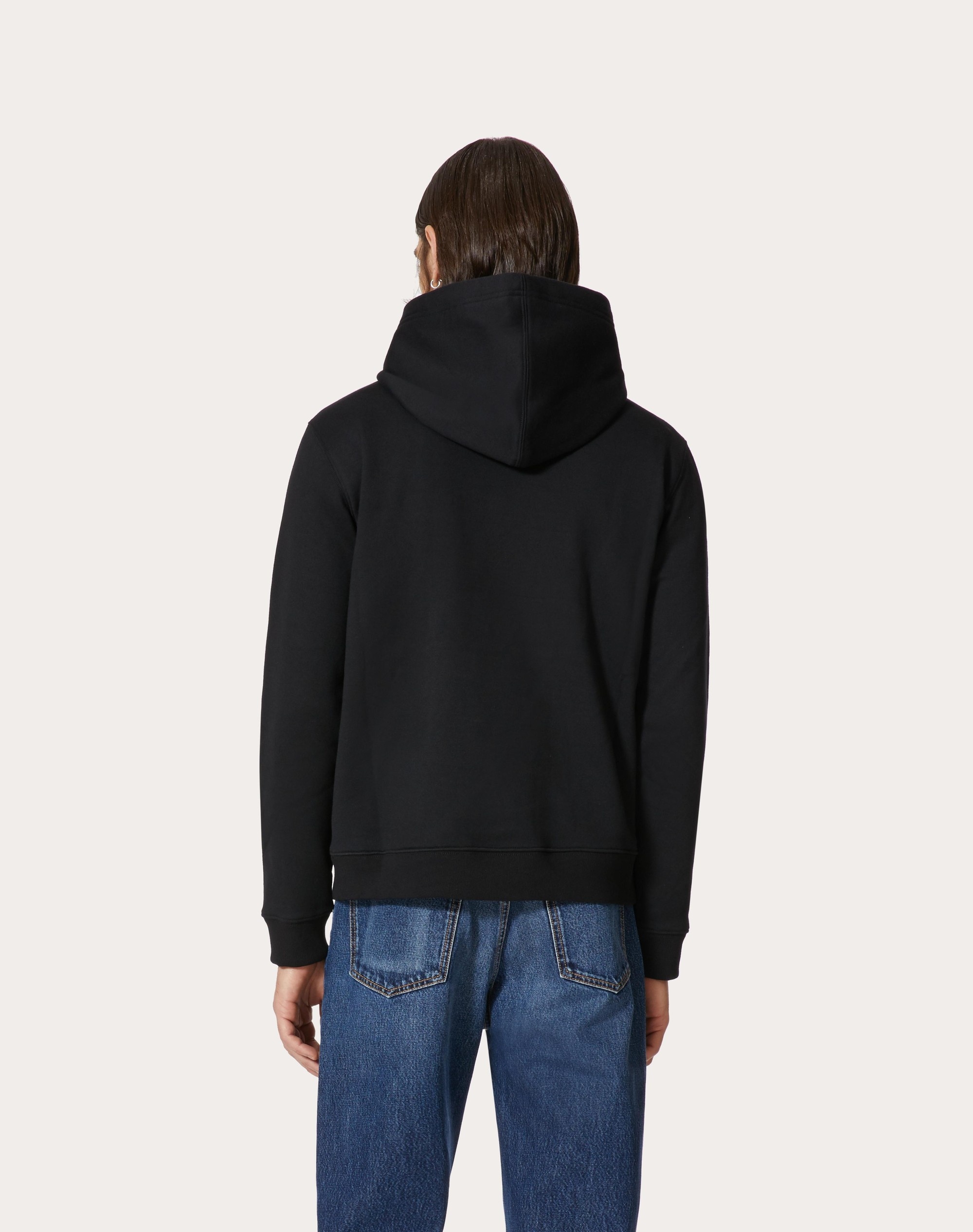 HOODED SWEATSHIRT WITH VALENTINO PRINT - 4