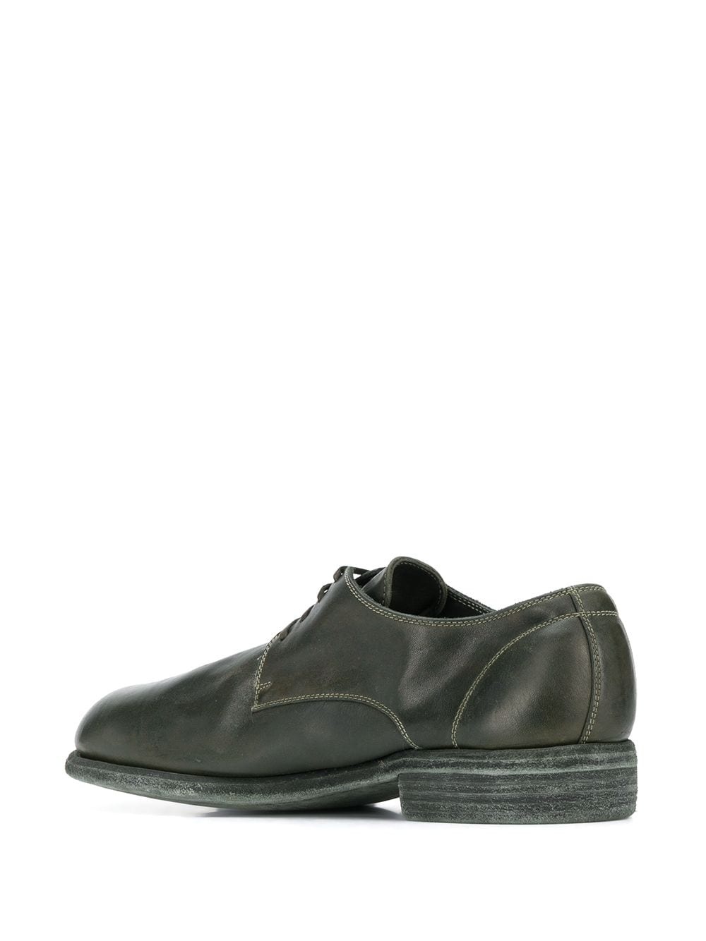 contrast stitching derby shoes - 3