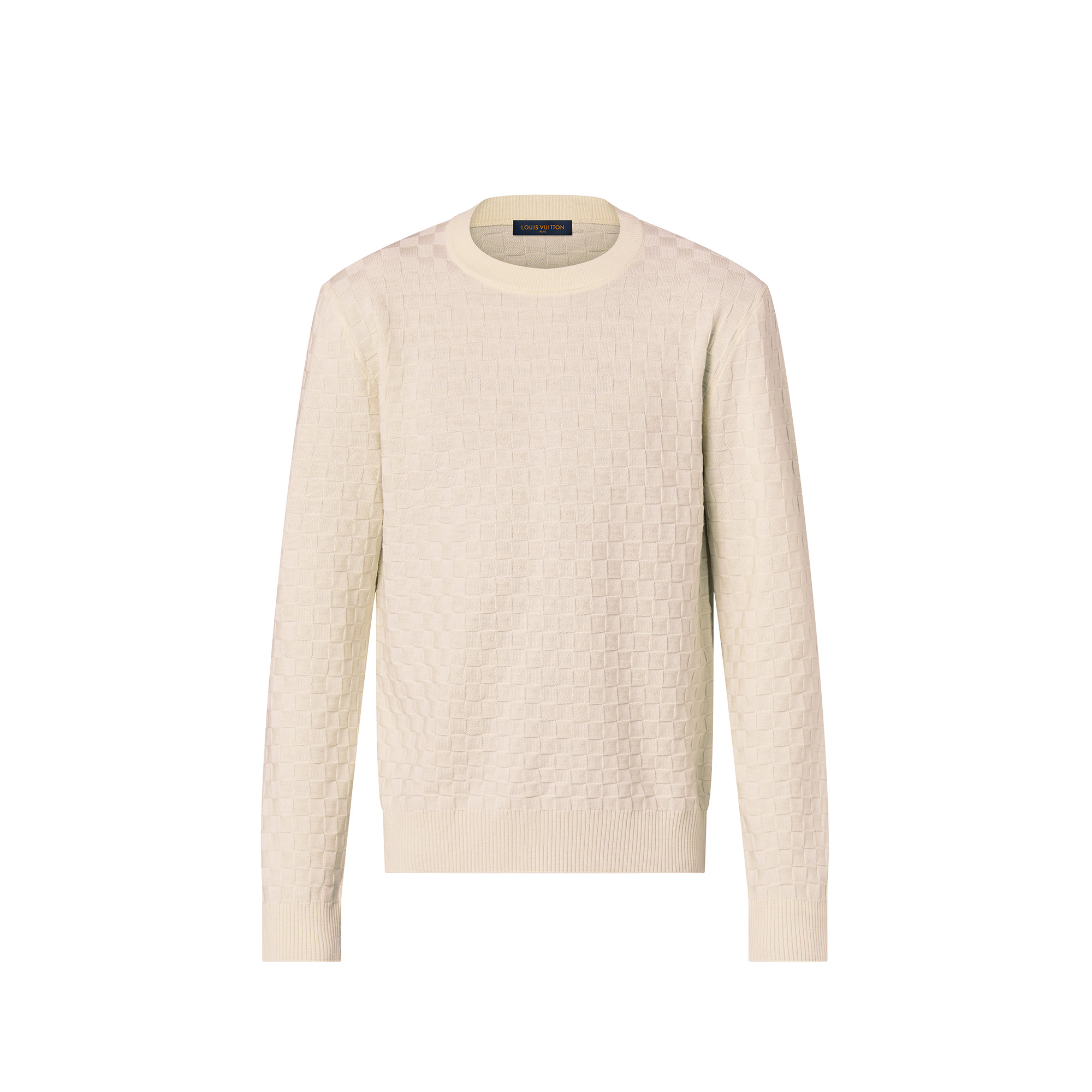 Louis Vuitton Men's Damier Signature Crewneck Sweater Wool