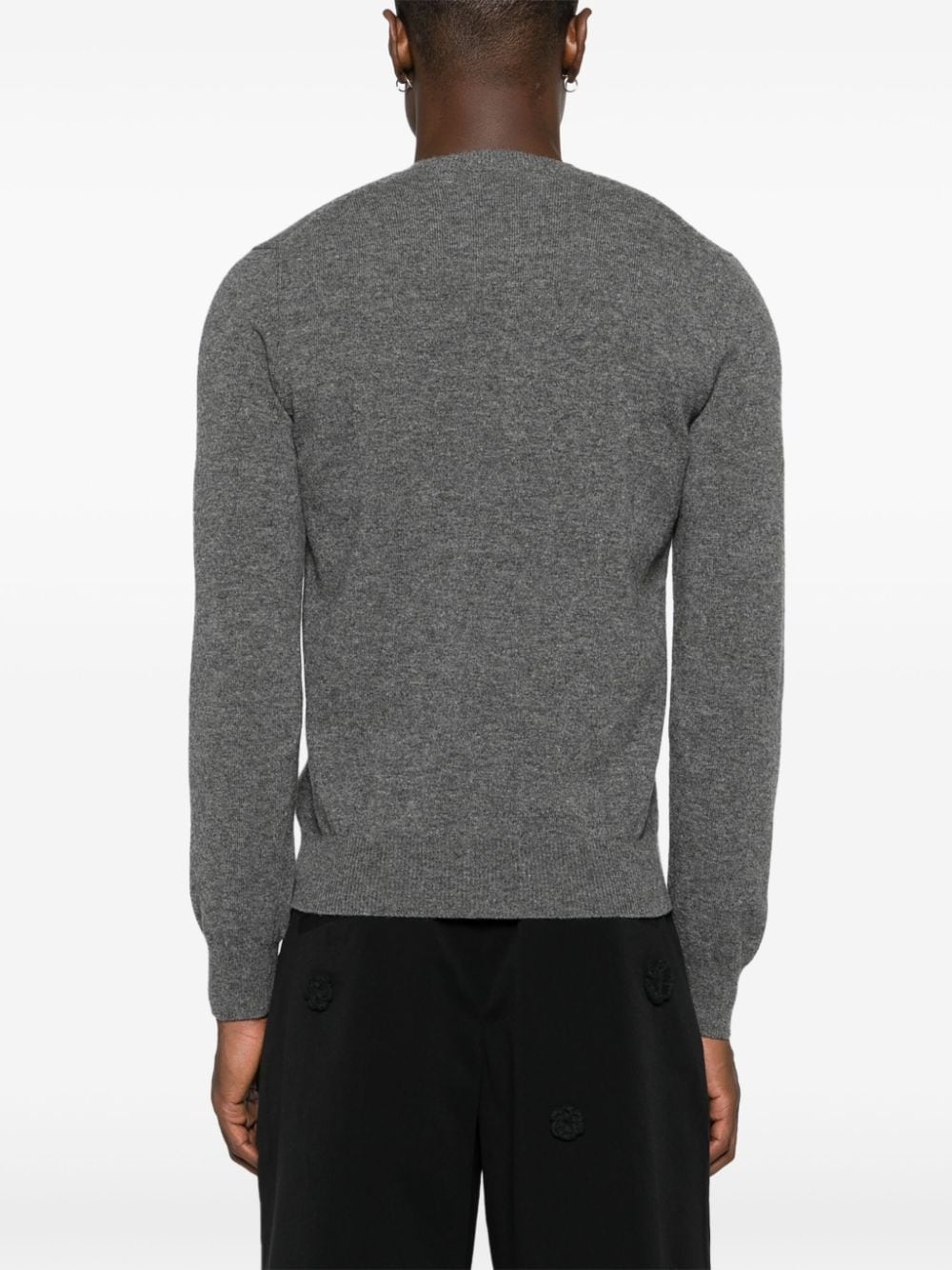 heart-patch wool jumper - 5