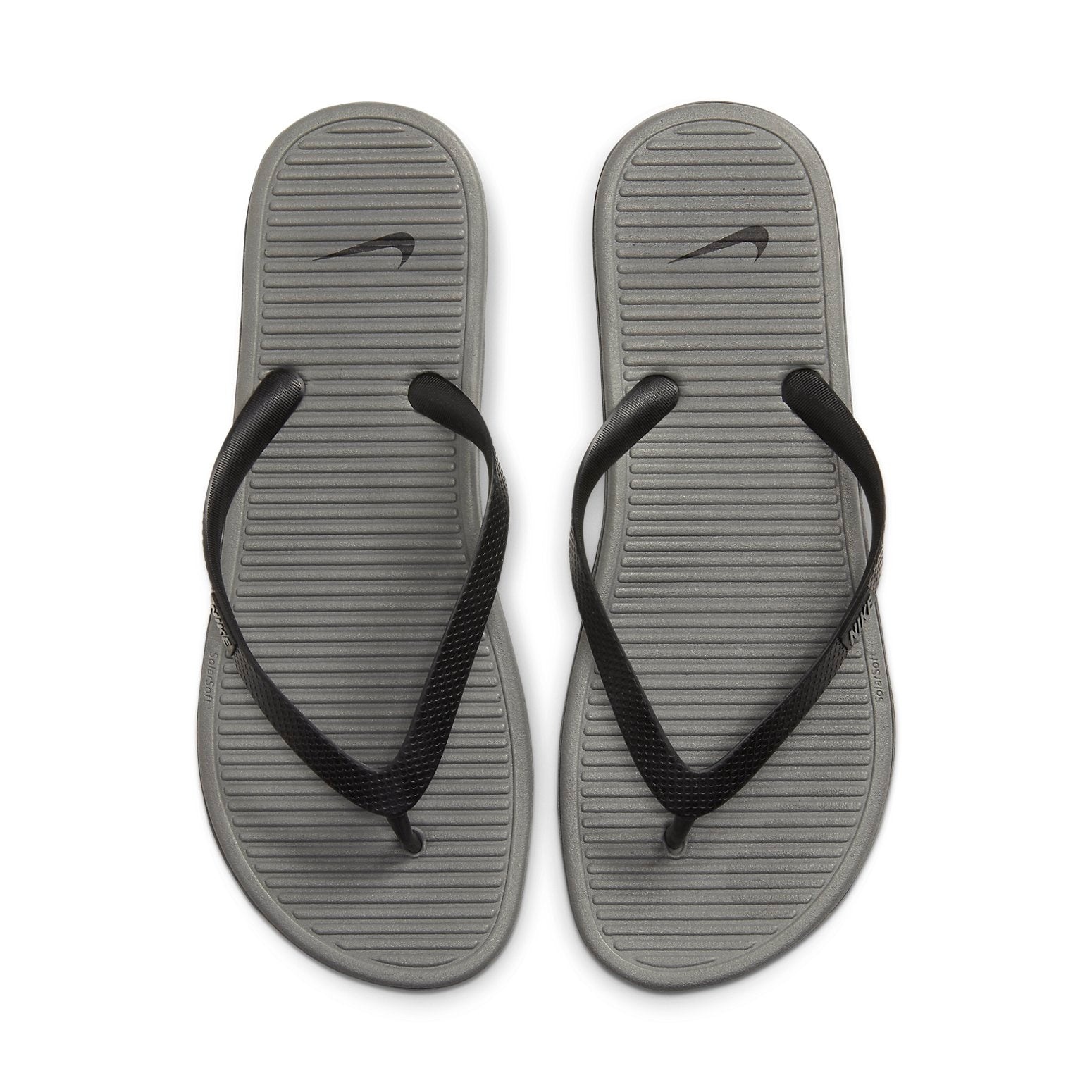 Nike Solarsoft Thong Black Gray Slippers 488160-090 - 3