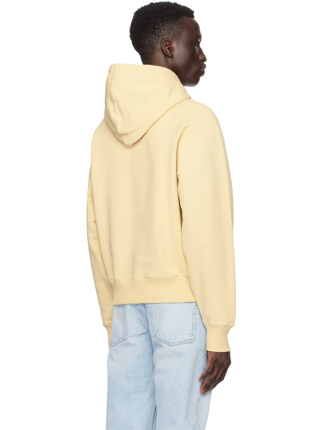 Yellow Printed Hoodie - 3