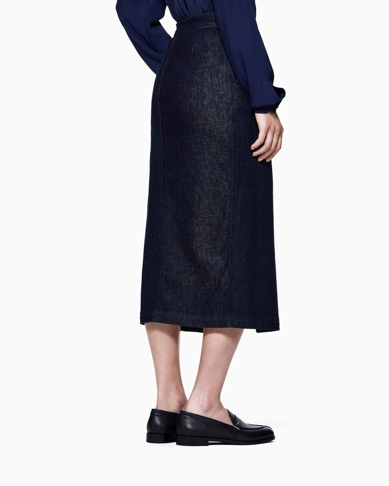 DENIM COLLECTION MIDI SKIRT IN STRETCH DENIM 3