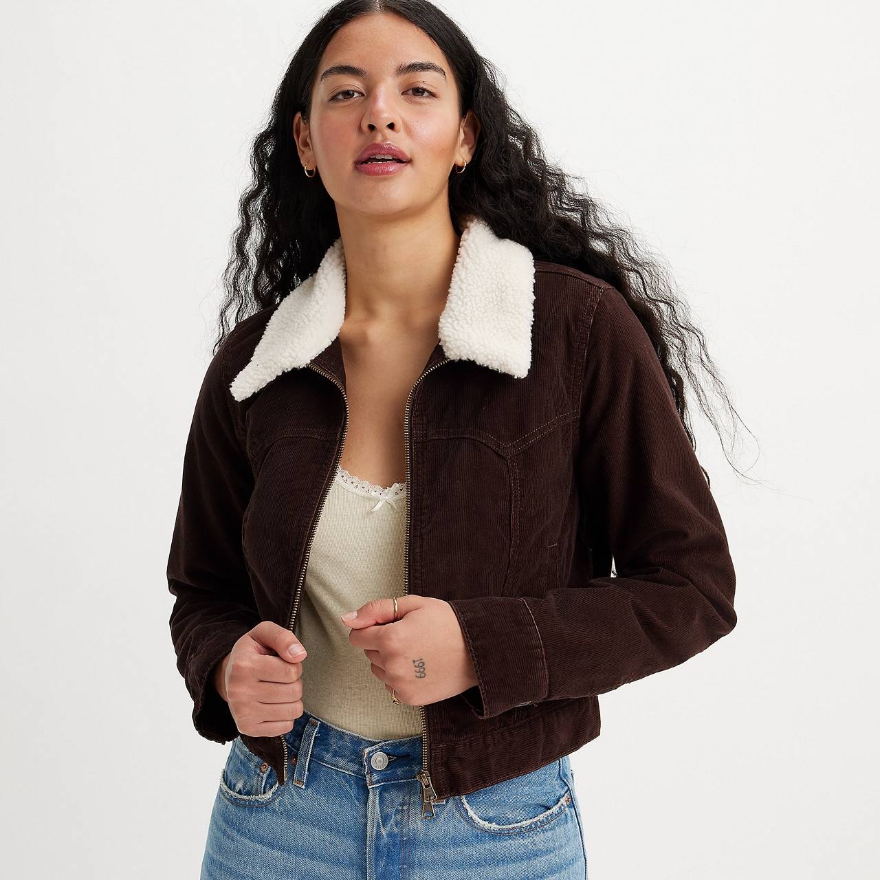 SLIM SHERPA CORDUROY TRUCKER JACKET - 3