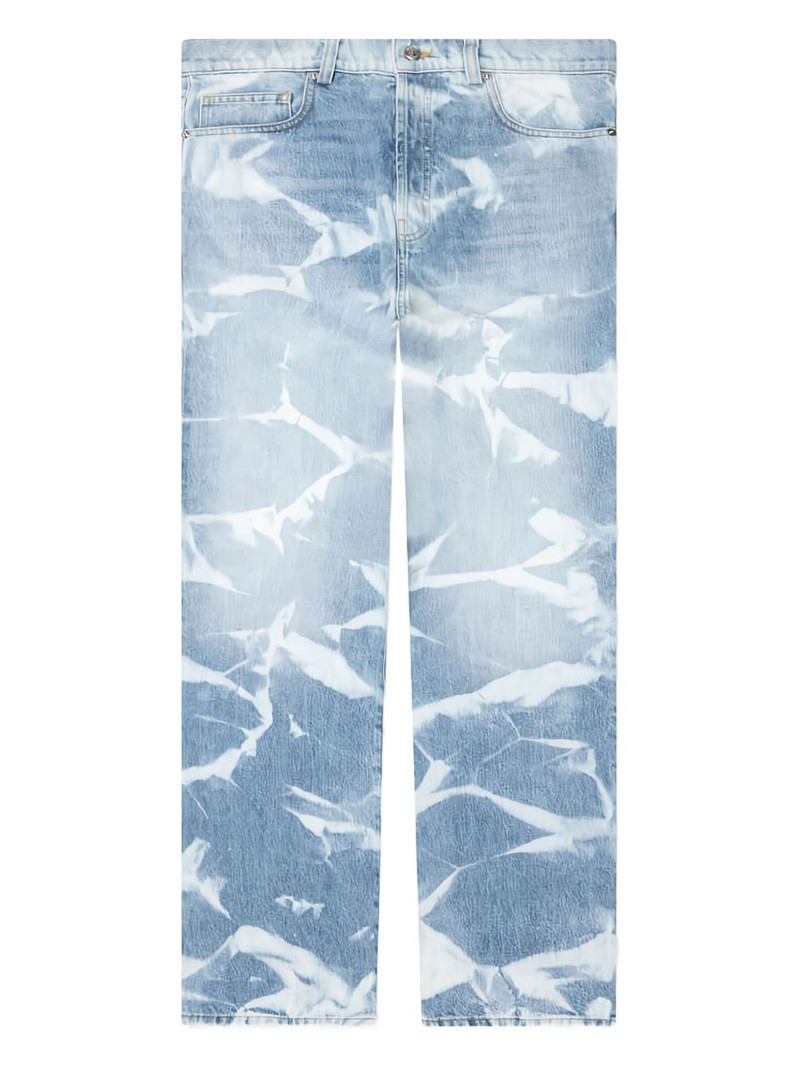 bleach-dye five-pocket jeans 1