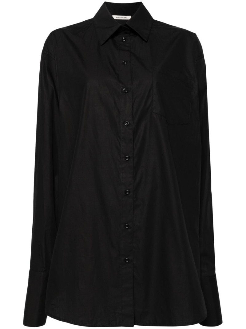 side-stripe cotton shirt 1