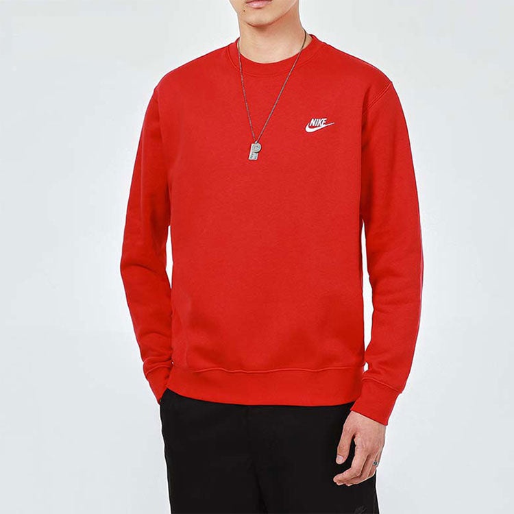 Nike Sportswear Casual Sports Round Neck Pullover Red Orange BV2663-657 - 3