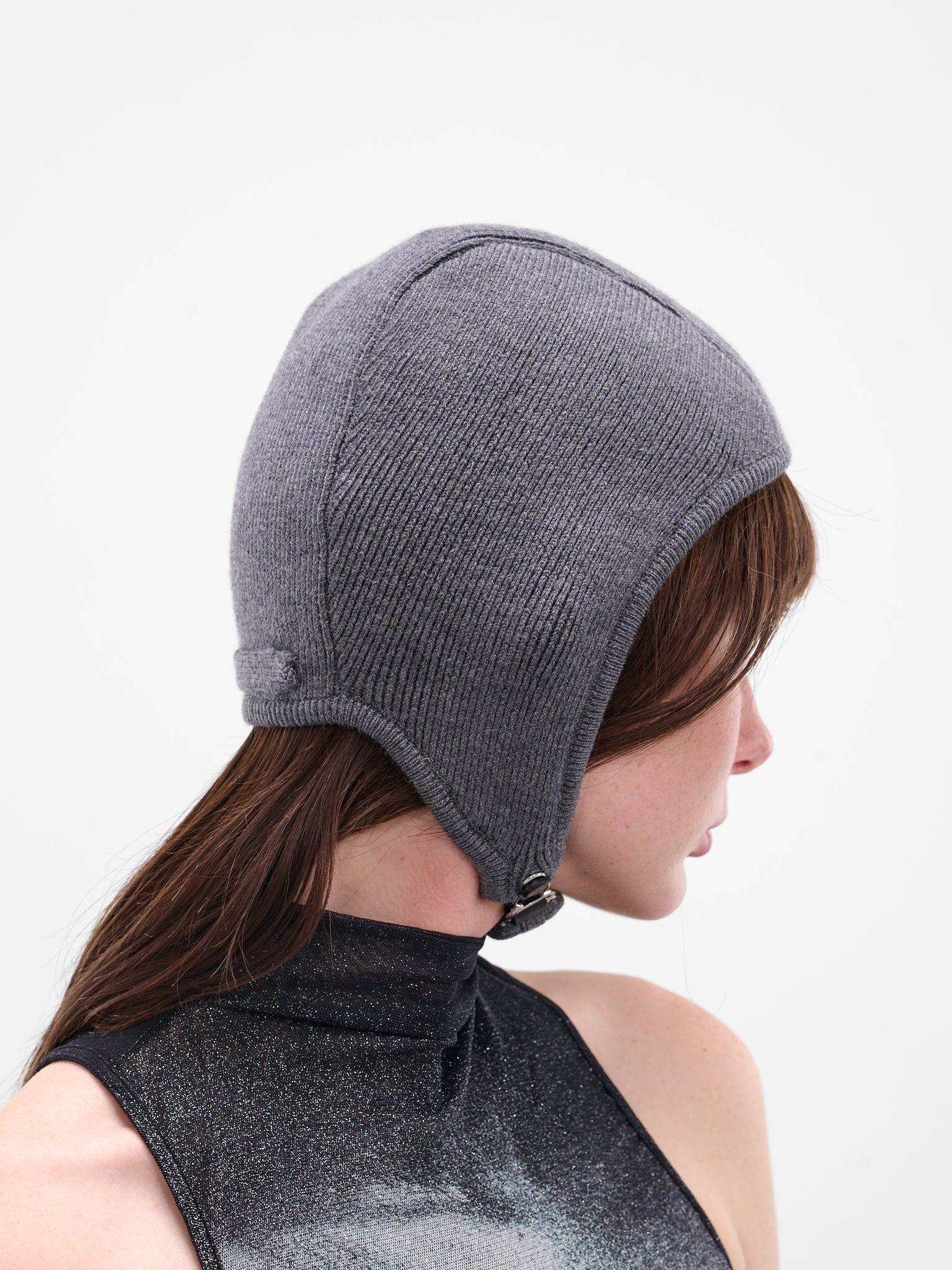 The Gray Garter Strap Beanie - 3
