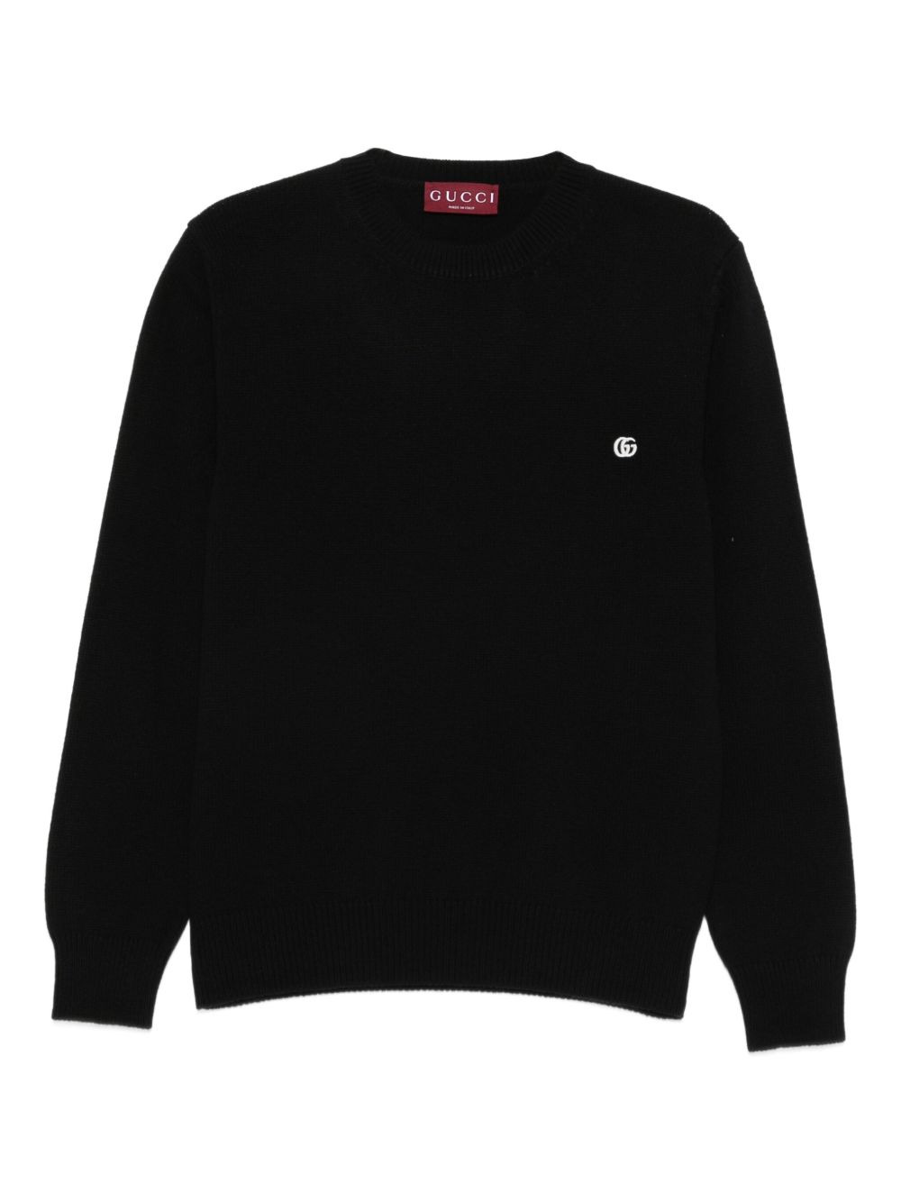 logo-plaque crew-neck sweater - 1
