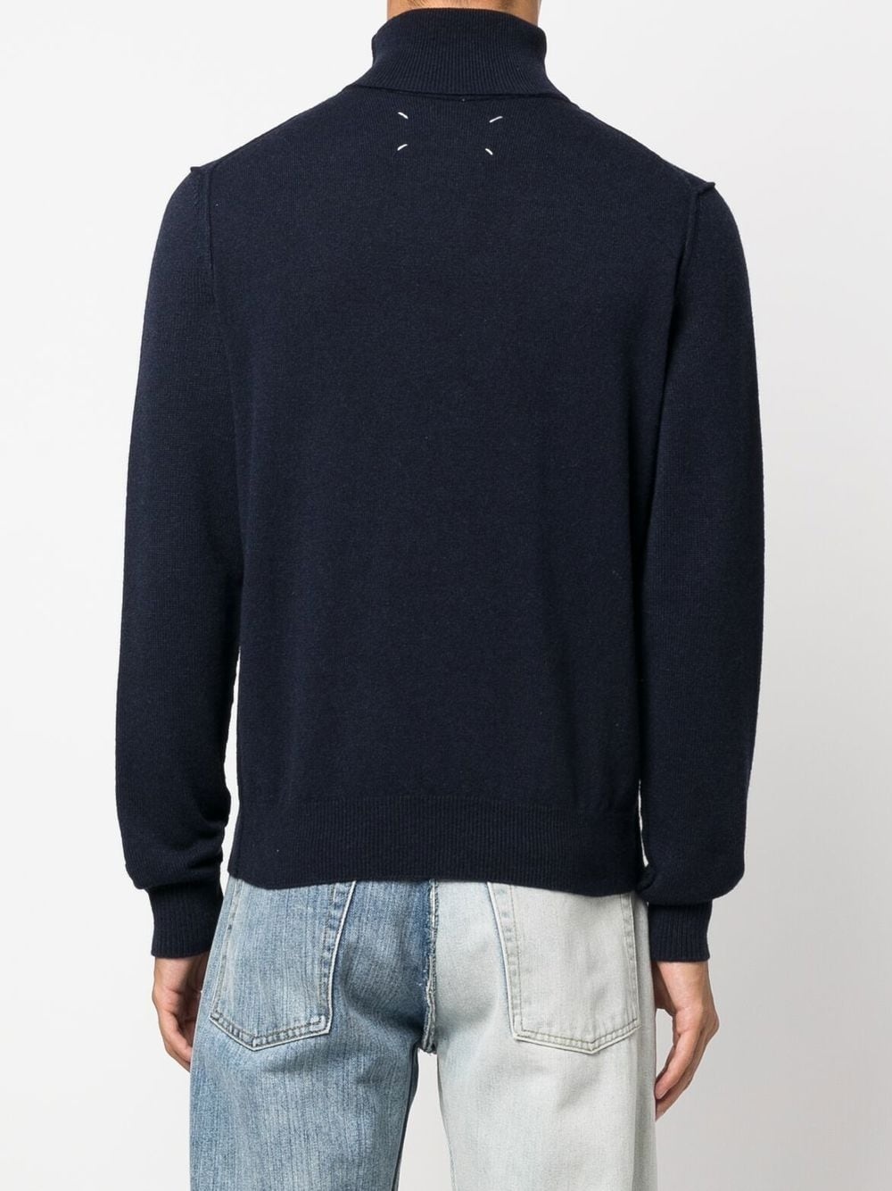 four stitch-detail cashmere jumper - 5