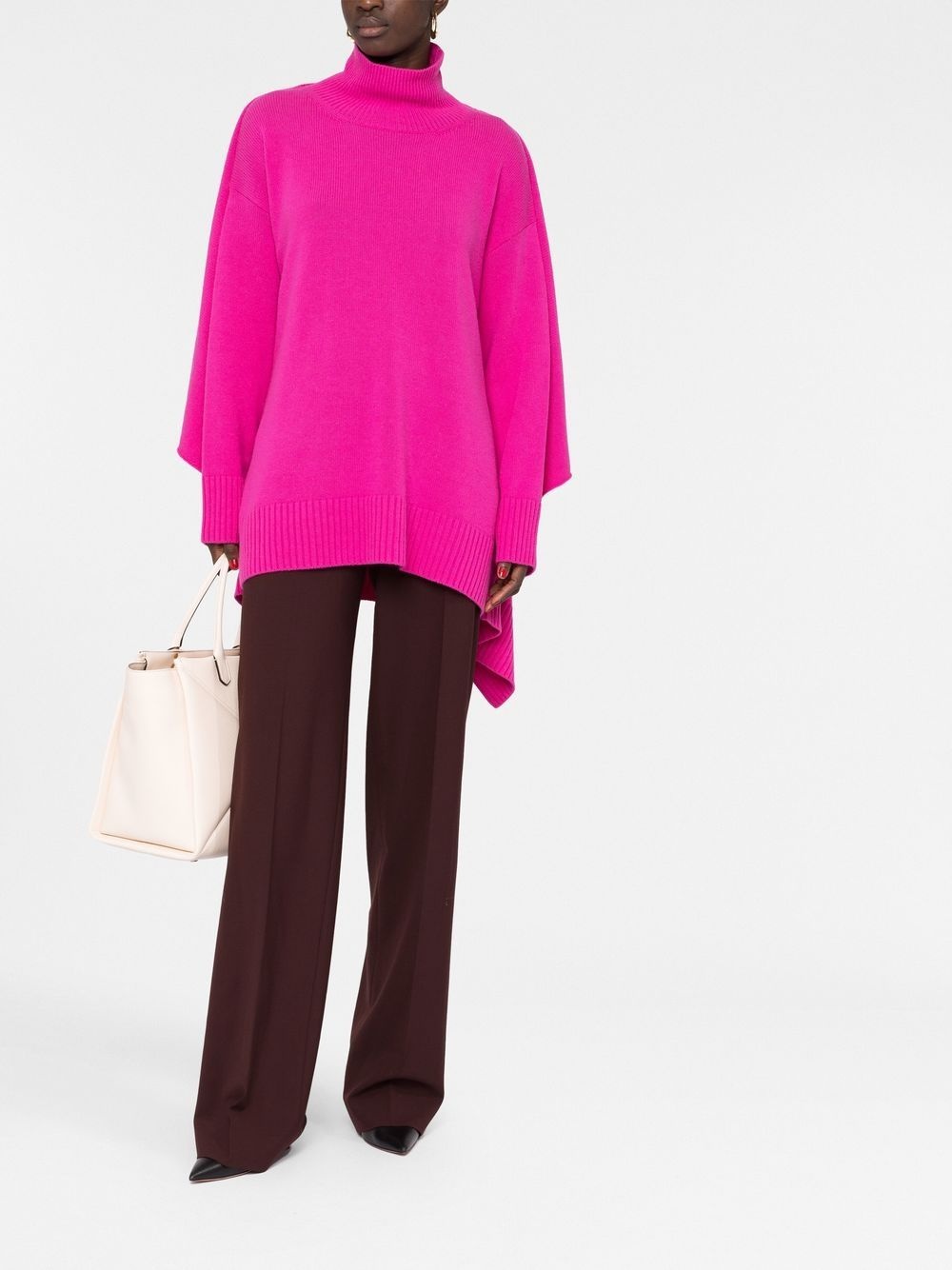 draped roll-neck jumper - 2