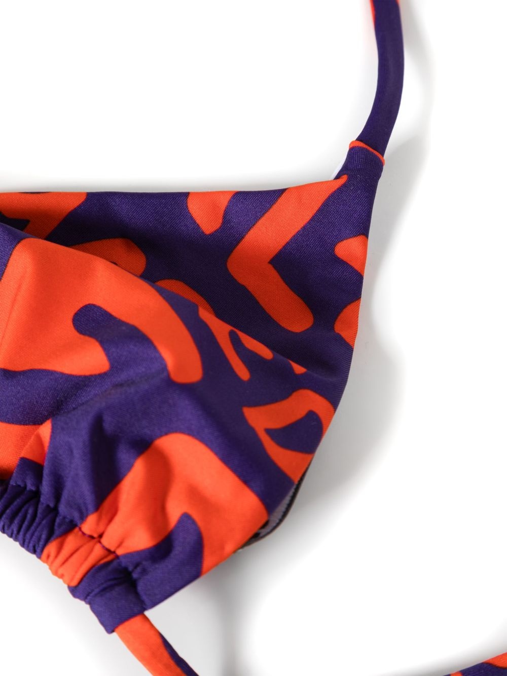 logo-print bikini top - 3