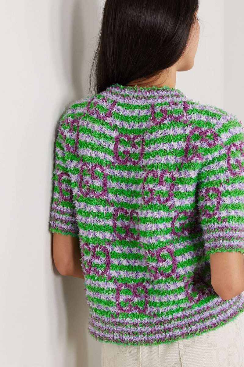 Love Parade jacquard-knit cotton-blend bouclé sweater 3