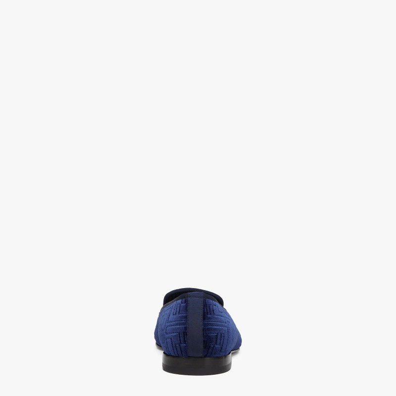 FENDI Blue velvet slippers outlook