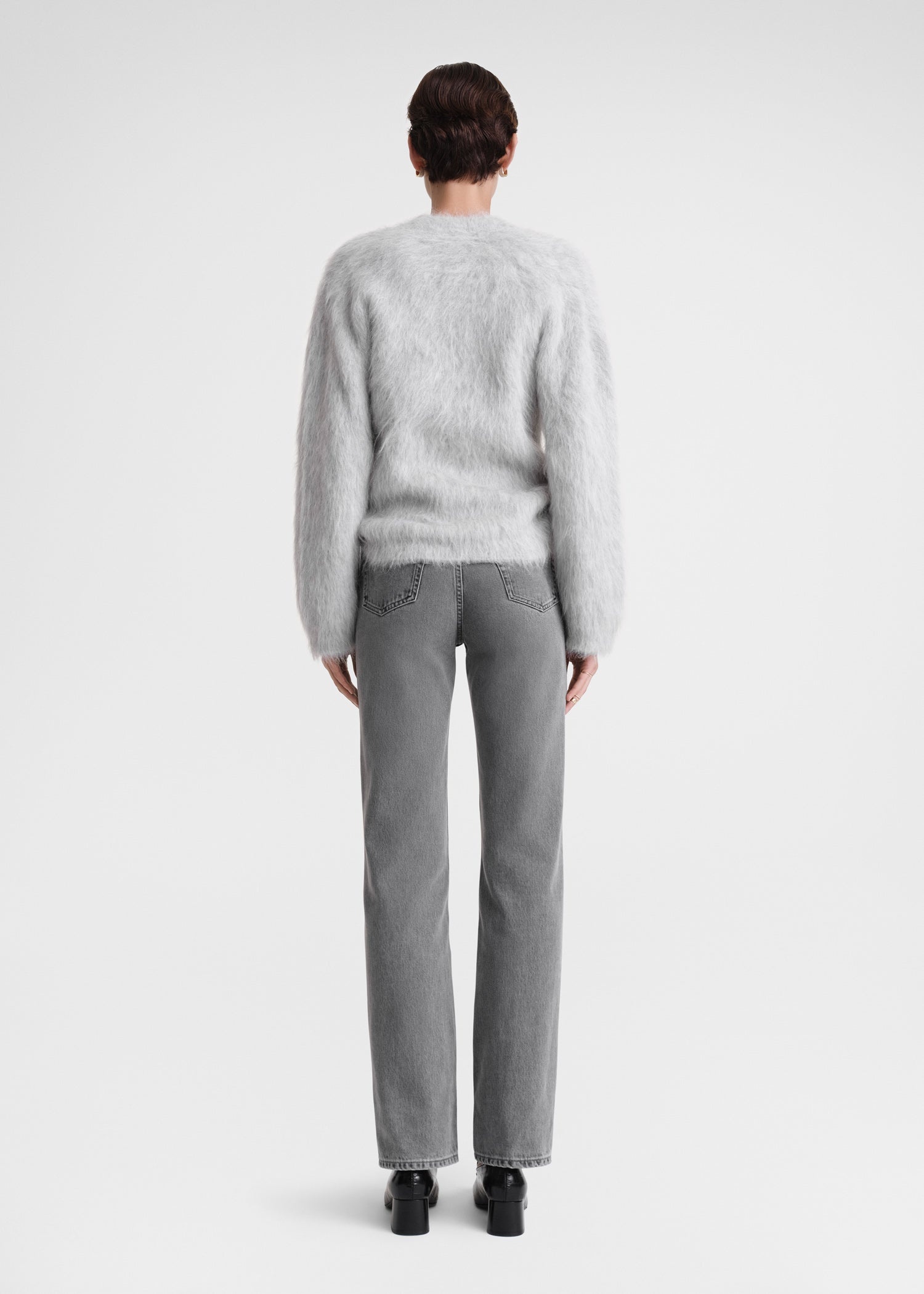 Petite alpaca-blend knit light grey melange - 4