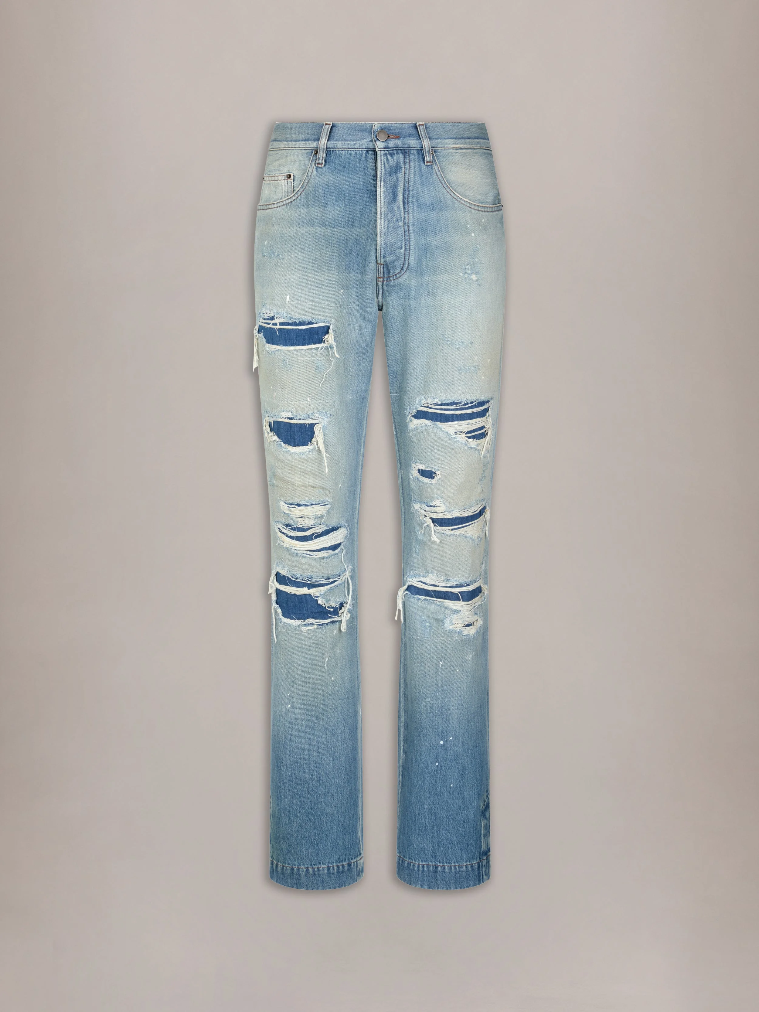 DESTROYED STRAIGHT FLARE JEAN - 1