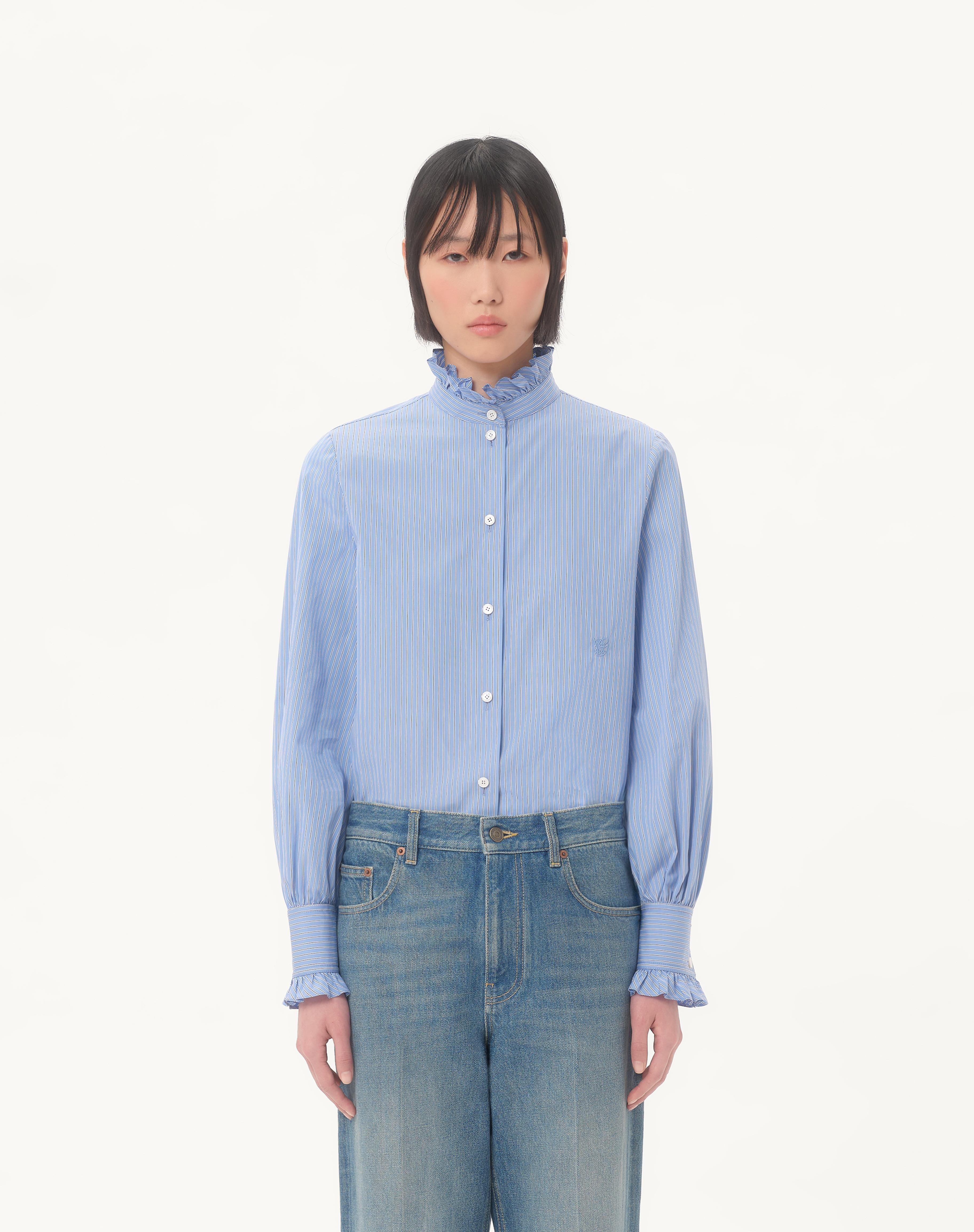 CLASSIC STRIPE POPELINE SHIRT - 5