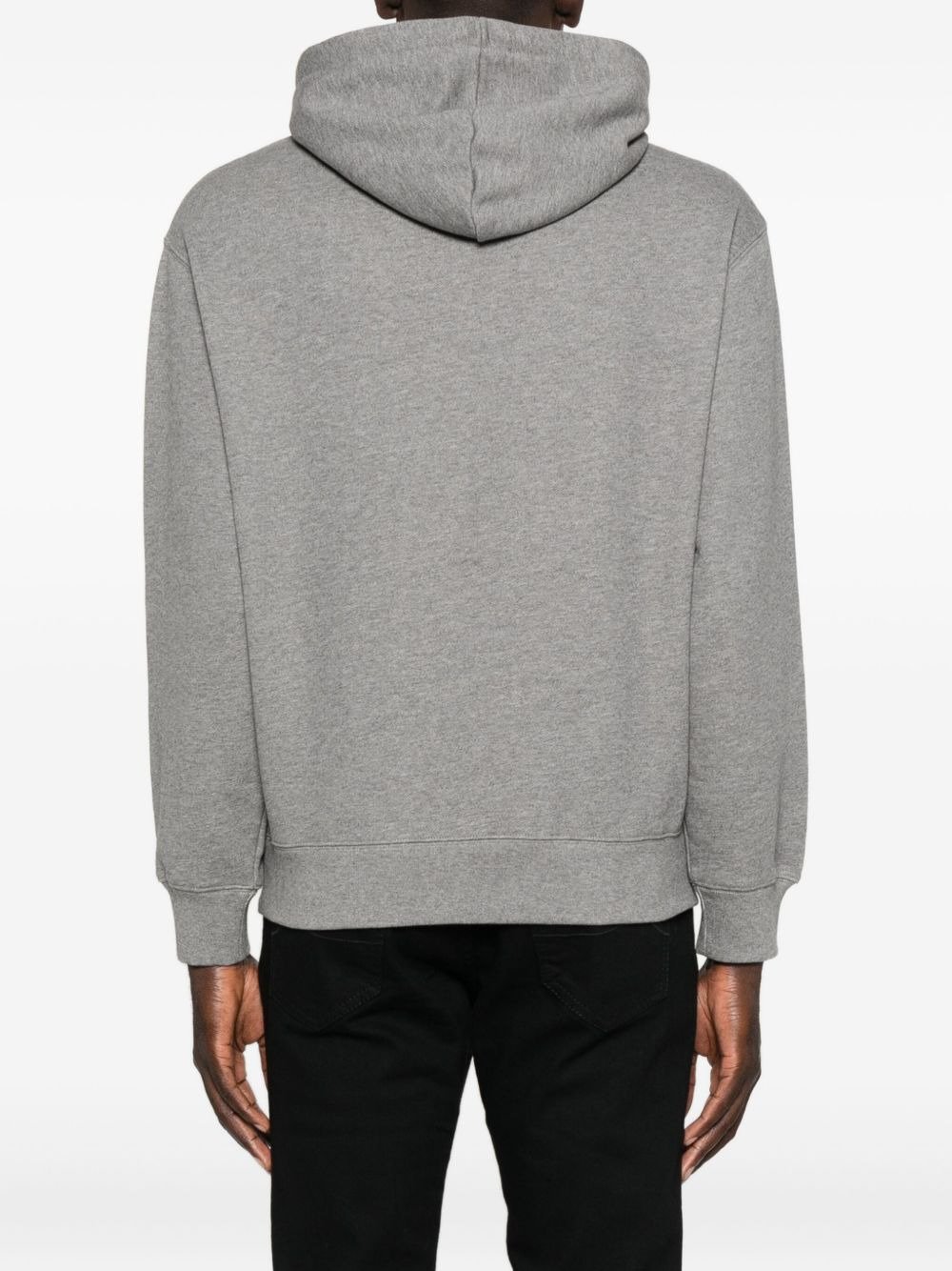 ribbed logo-embroidered hoodie - 4
