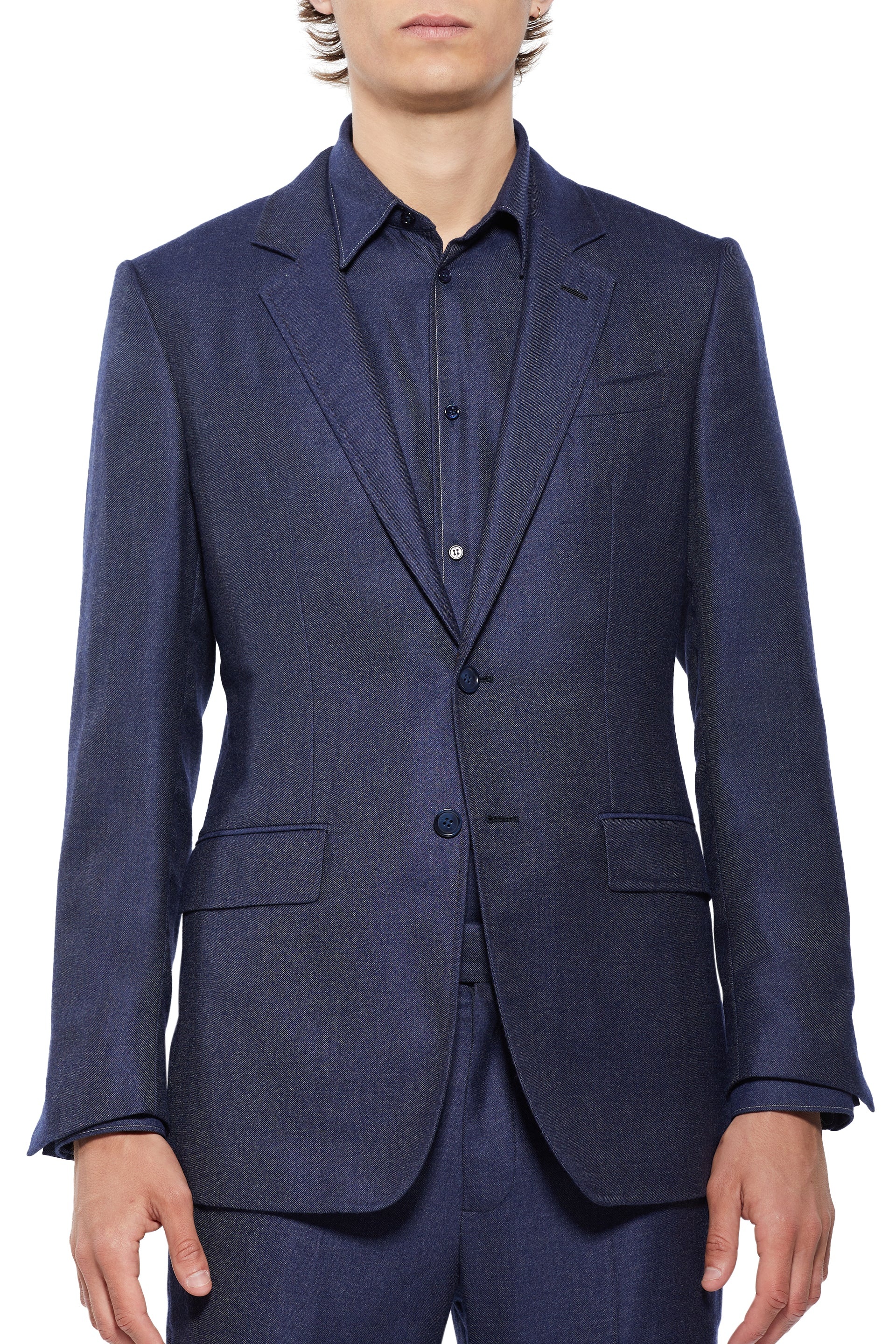 Irving Jacket in Denim Cashmere - 4
