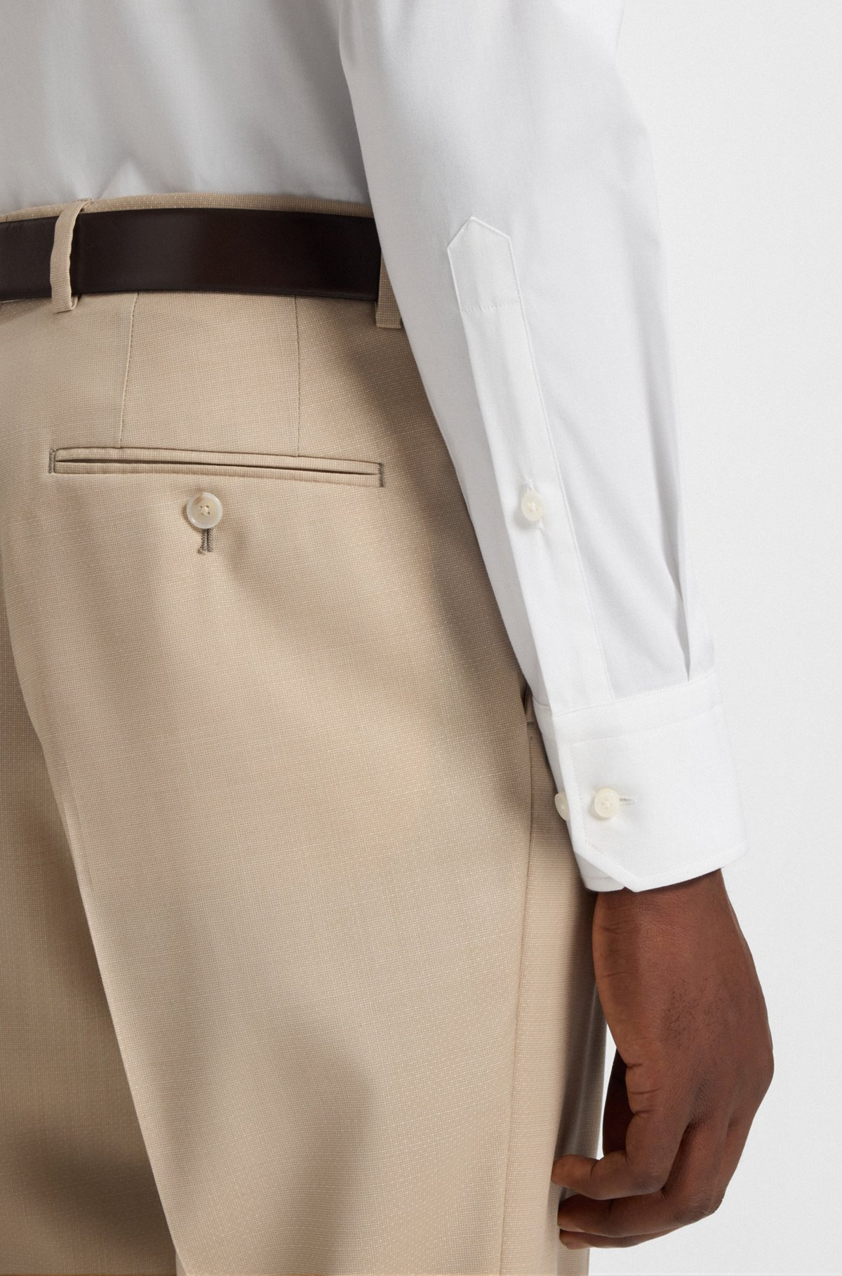 REGULAR-FIT SHIRT IN EASY-IRON STRETCH-COTTON POPLIN - 6