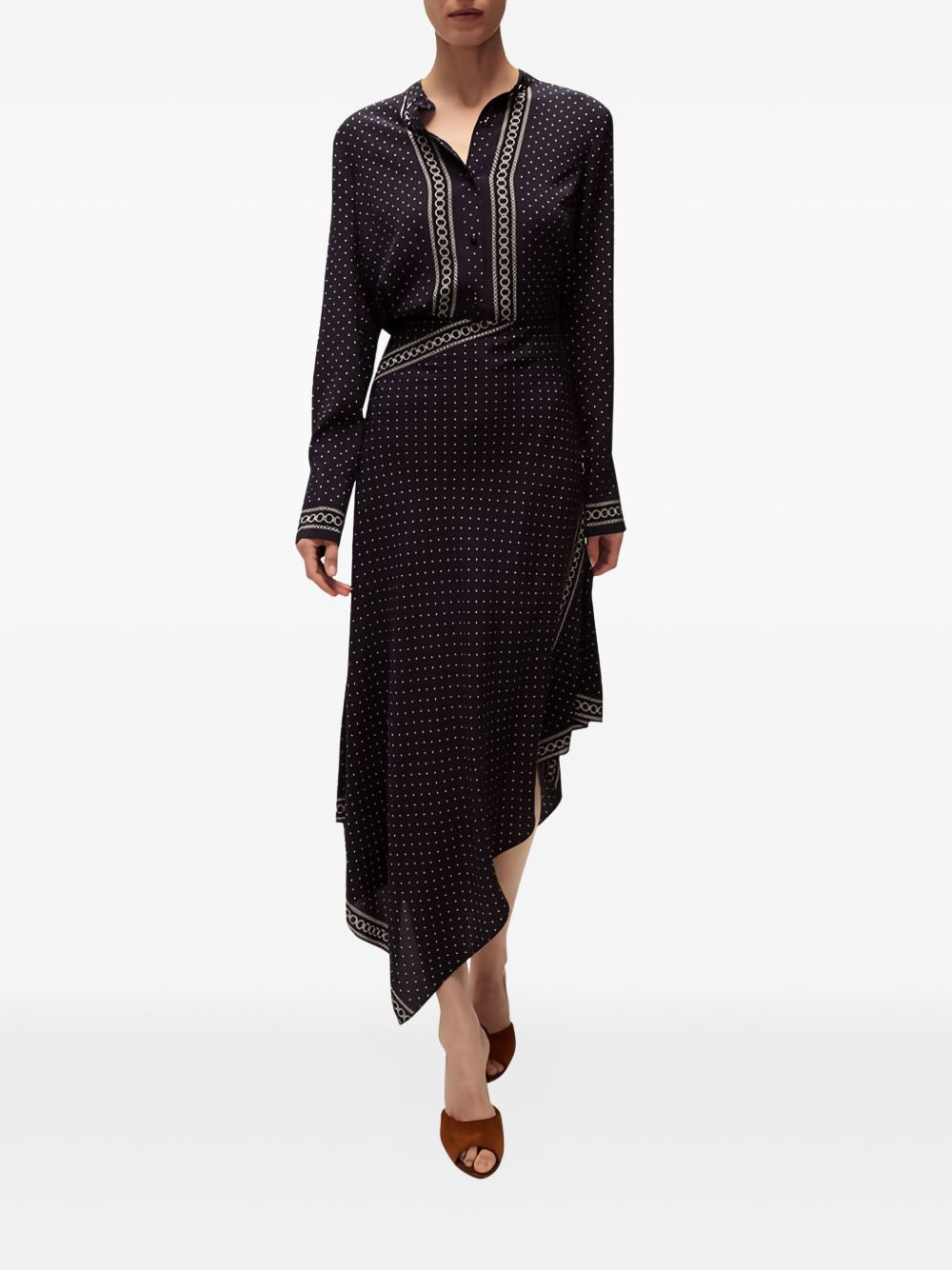polka-dot asymmetrical blouse - 2