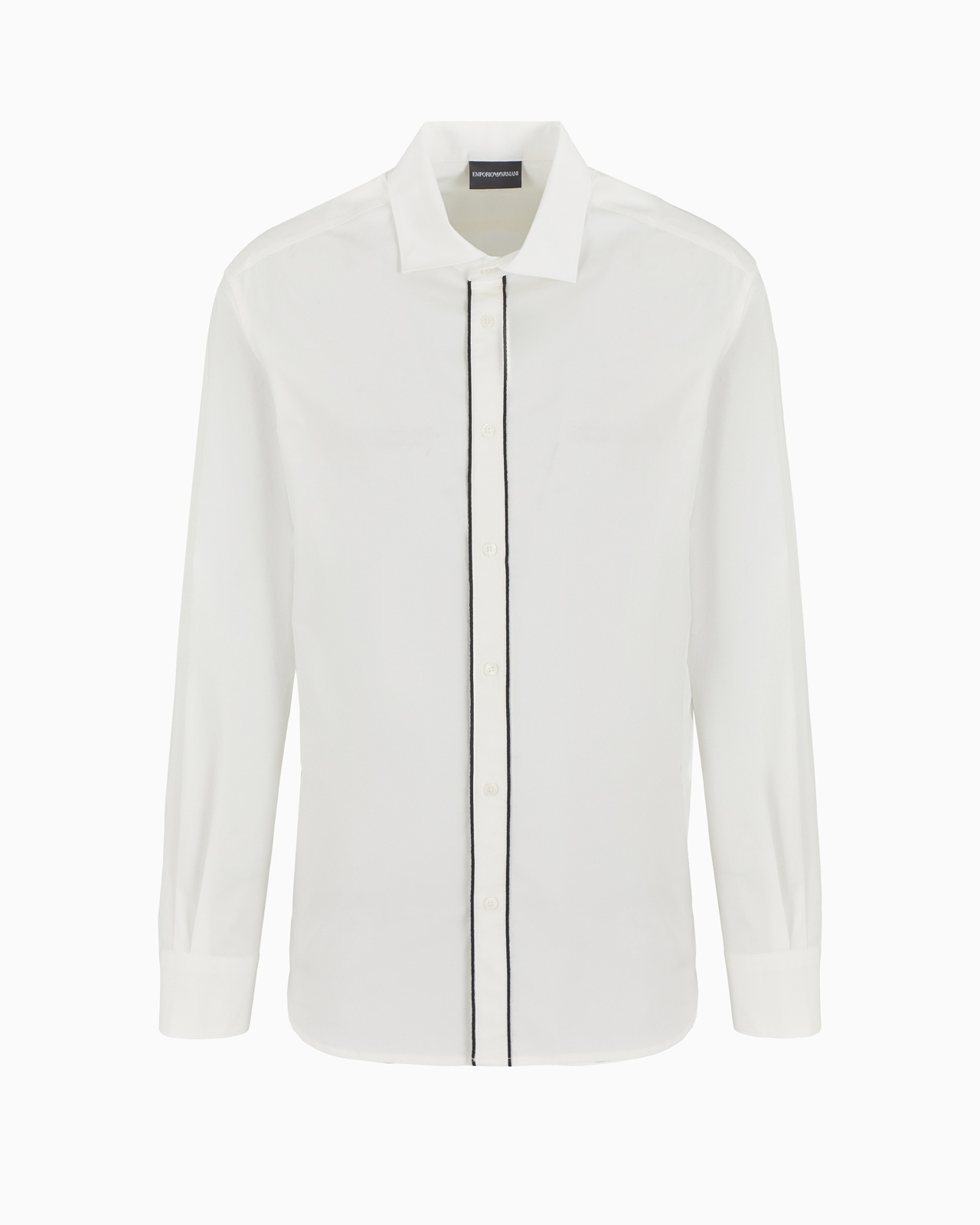 PIMA CANVAS SHIRT WITH PIPED PLACKET - 1