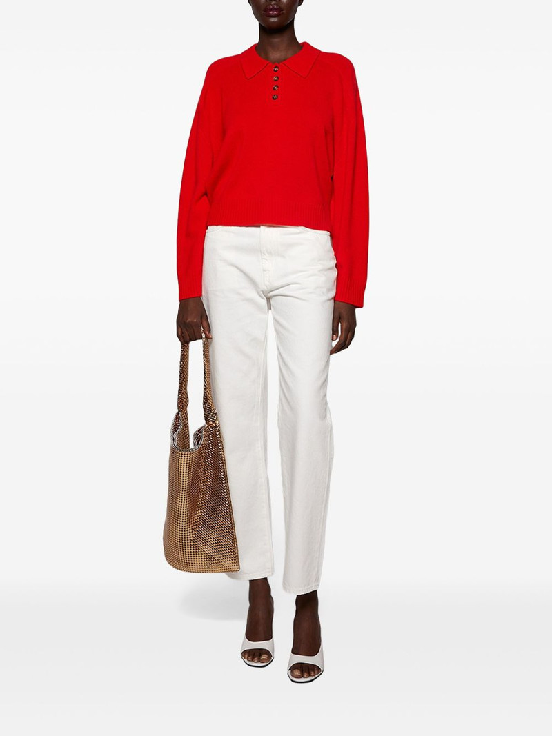 Loulou de Saison Homere buttoned-collar polo tops outlook