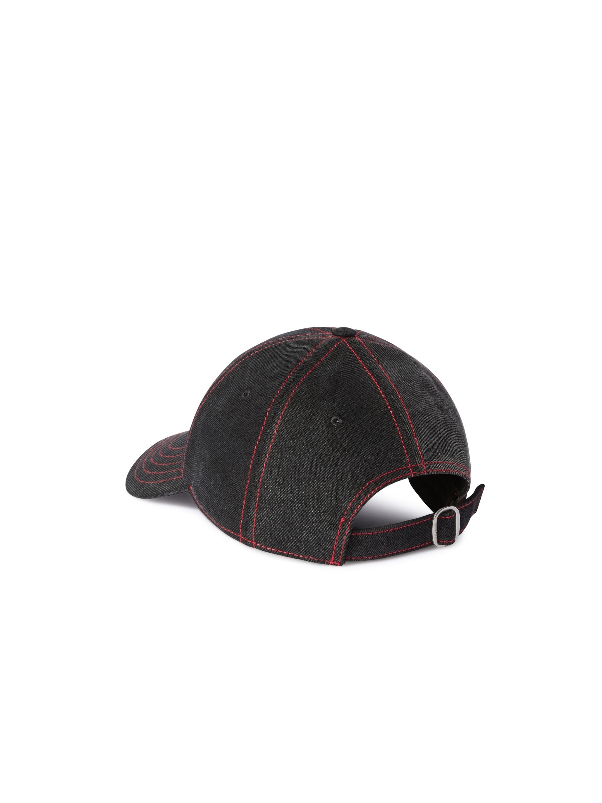 Black/red Arrow Denim Baseball Cap - 2
