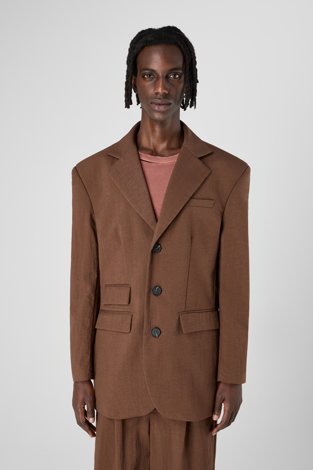 Brown ECONYL® Suit Blazer - 2