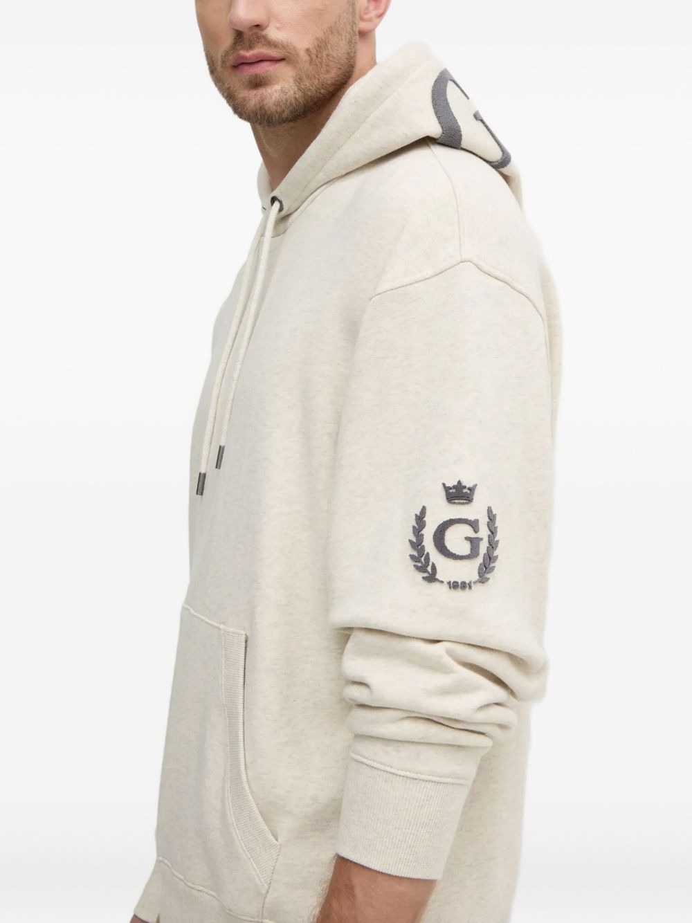 logo-embroidered hoodie - 4