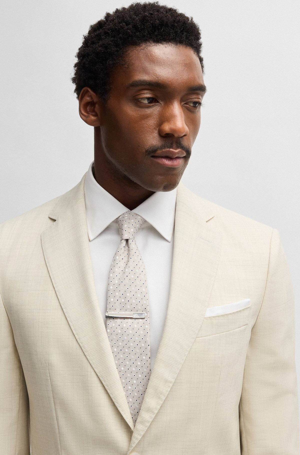 SILK-BLEND TIE WITH JACQUARD PATTERN - 2