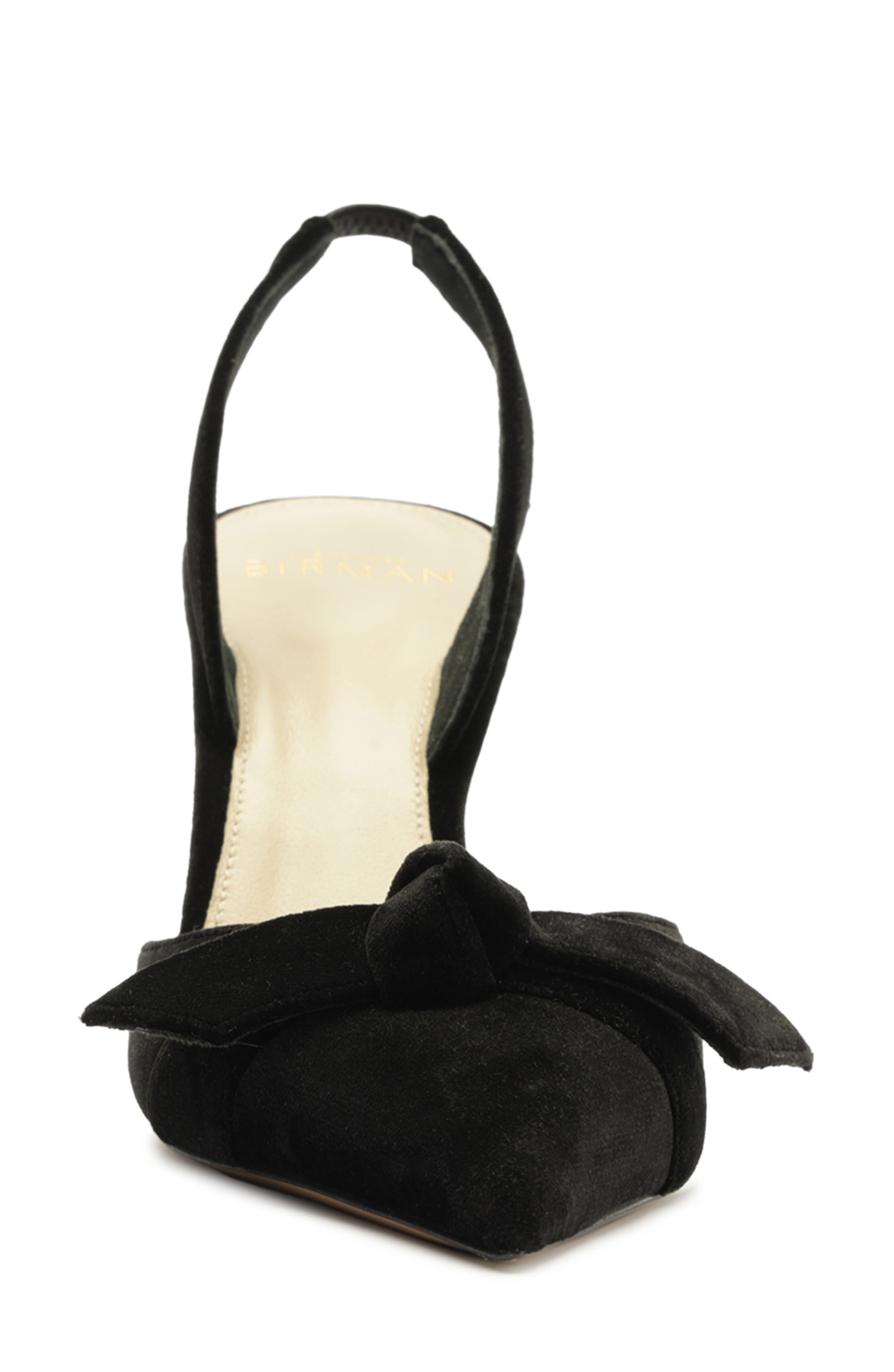 Alexandre Birman Clarita Bow Pointed Toe Slingback Sandal in Black at Nordstrom - 4