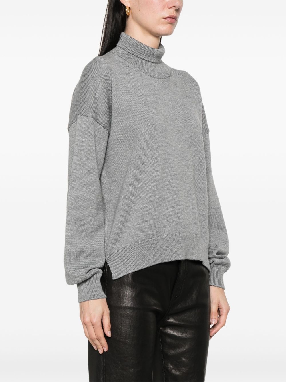 wool turtleneck sweater - 3