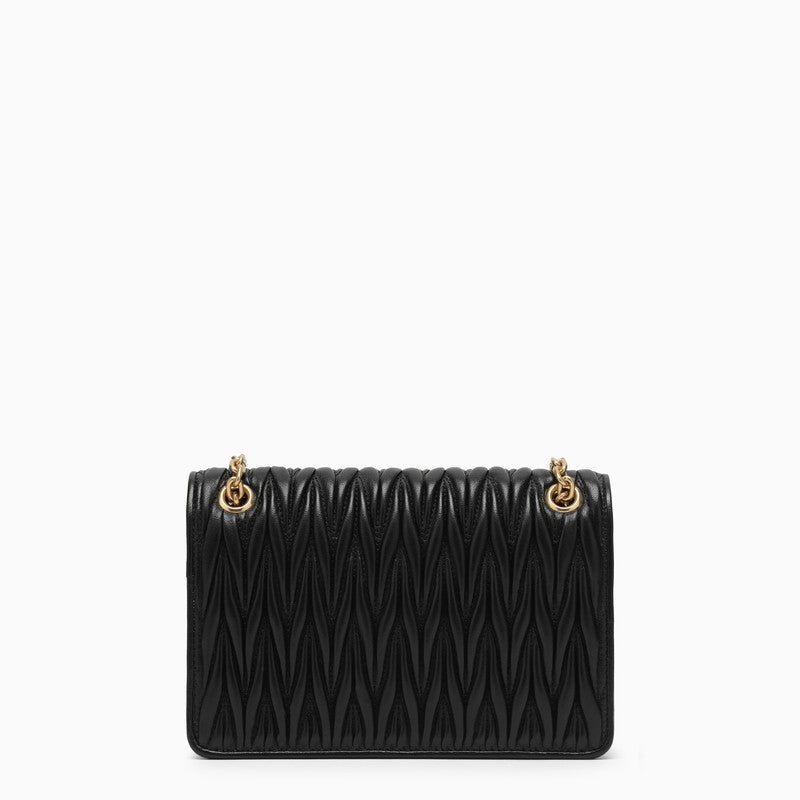 Miu Miu Black Matelasse Leather Bag Women - 3