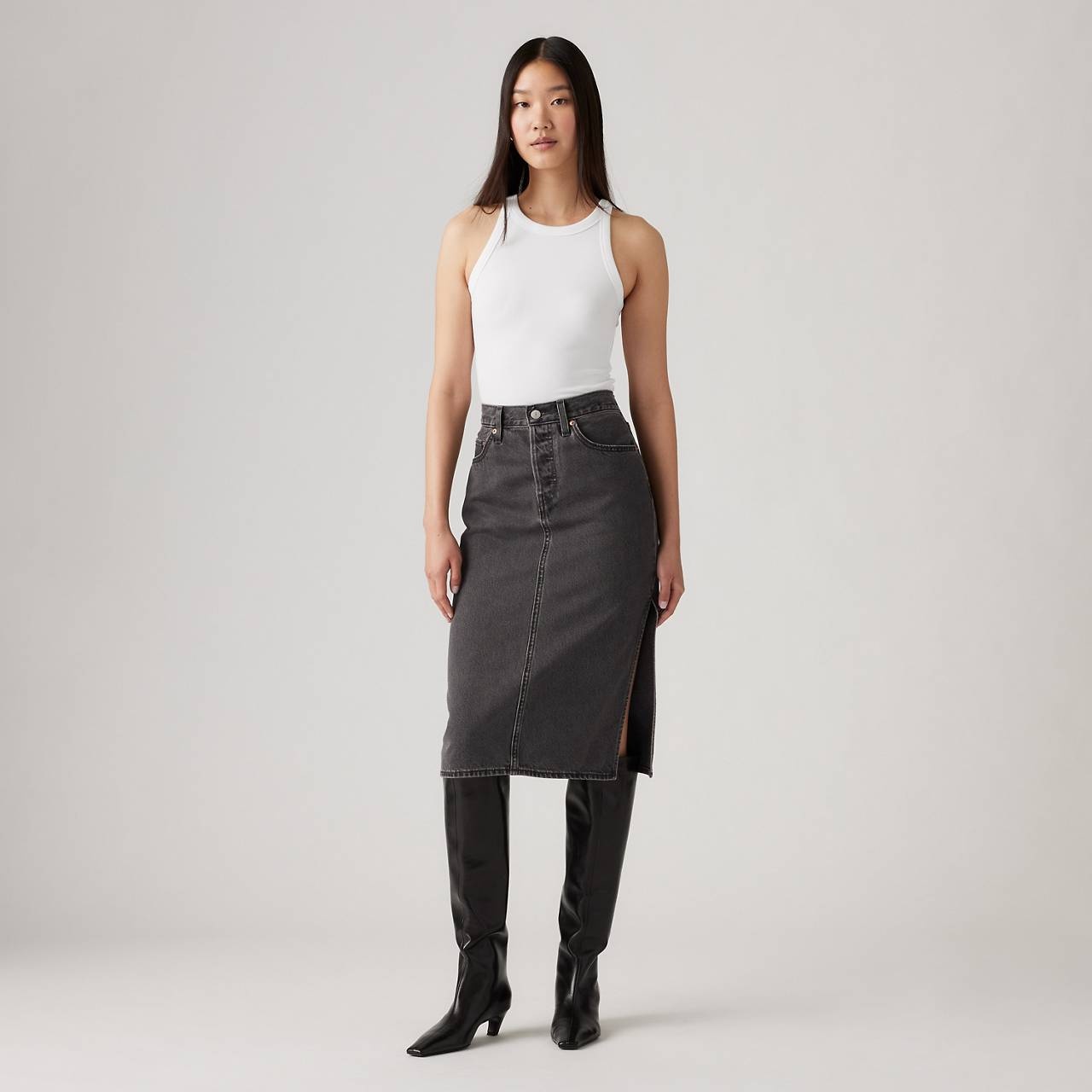 SIDE SLIT SKIRT - 2