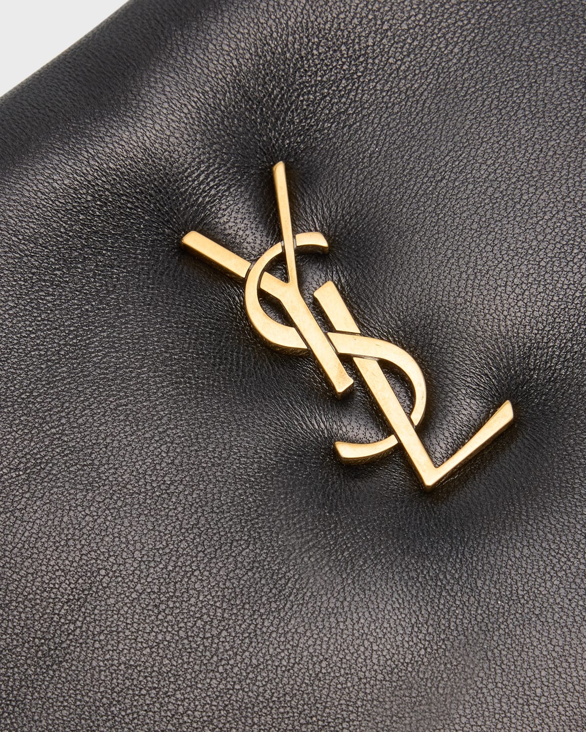 Calypso Small YSL Clutch Bag in Smooth Padded Leather - 7