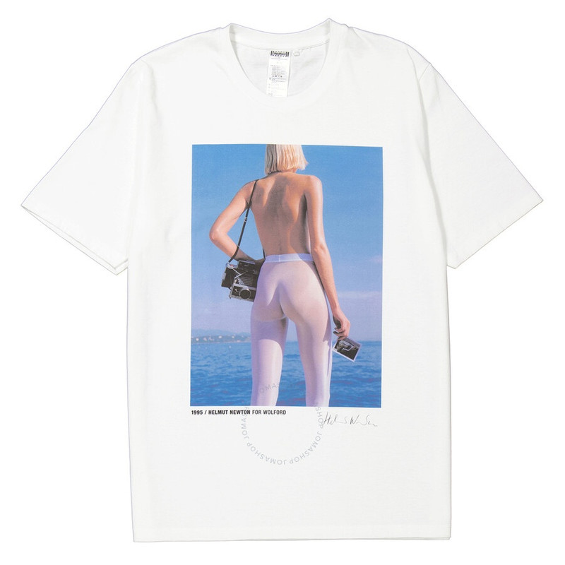 Wolford Ladies Short-sleeve Newton Cotton T-Shirt - 1