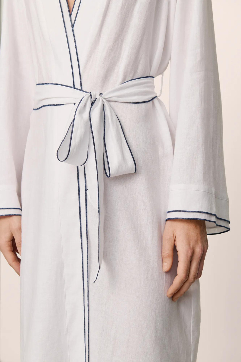 eberjey Linen Blend Long Sleeve Robe outlook