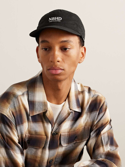 NEIGHBORHOOD Dad Leather-Trimmed Logo-Embroidered Cotton Baseball Cap outlook