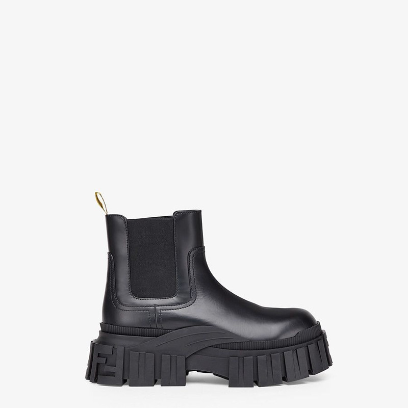Black leather Chelsea boots 6