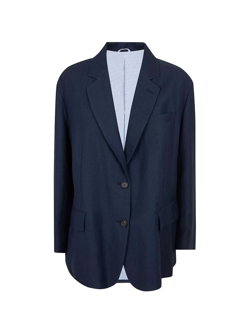 buttoned flap-pocket blazer 1