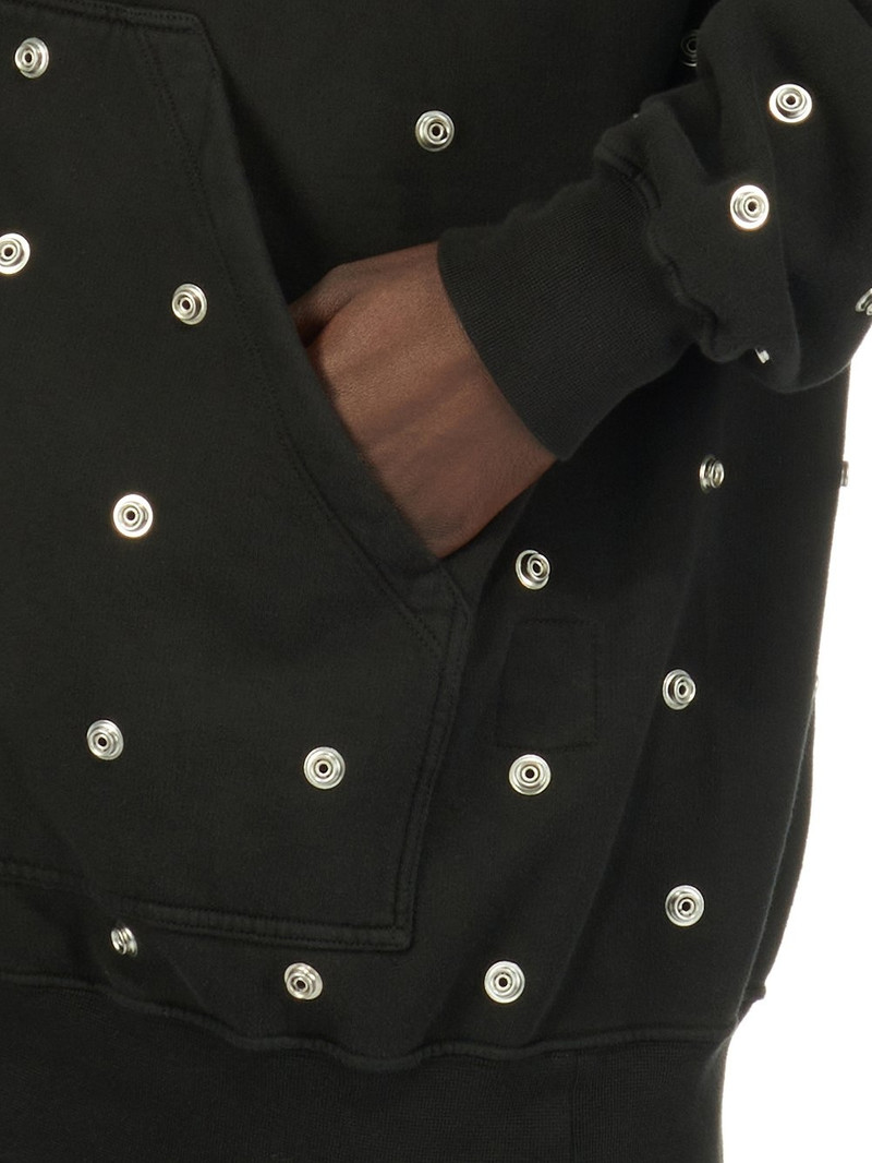 Black Press-Stud Hoodie 6