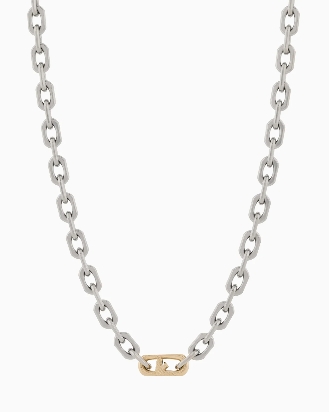 TWO-TONE STAINLESS STEEL CHAIN NECKLACE - 1