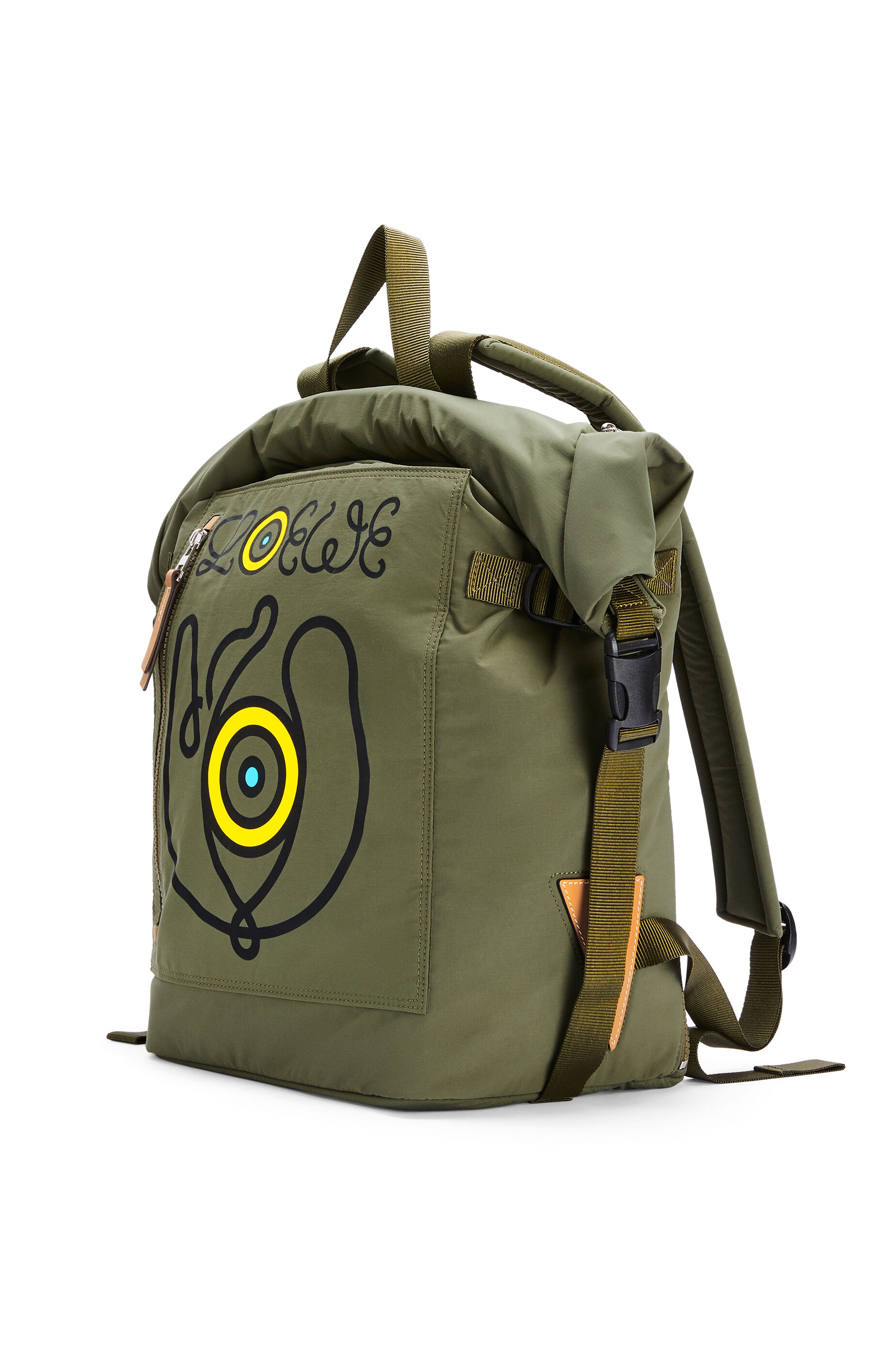 Roll top backpack in recycled nylon - 3