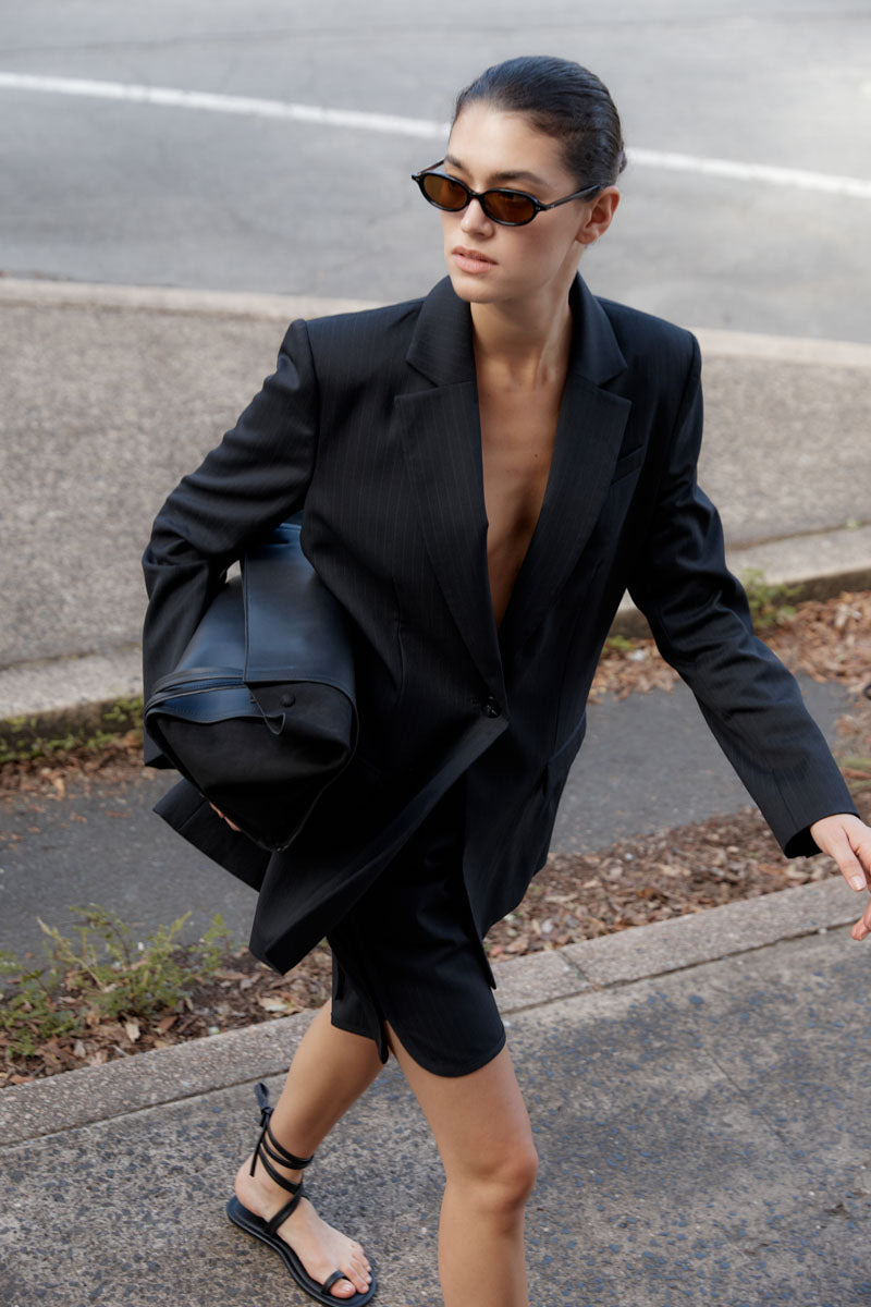 Tailored Active Shorts - Black Pinstripe - 7