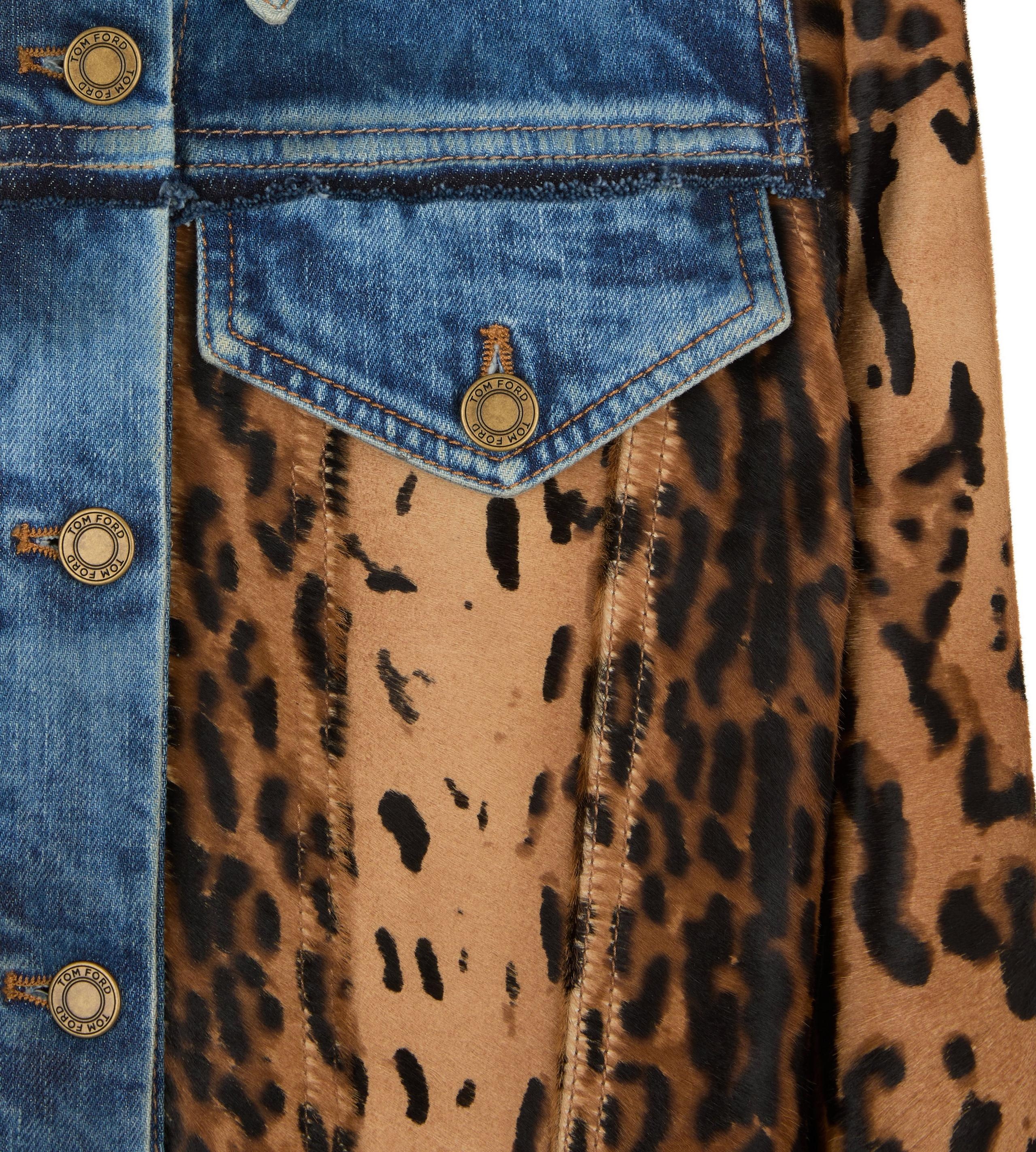 DENIM & CALF HAIR JEAN JACKET - 3