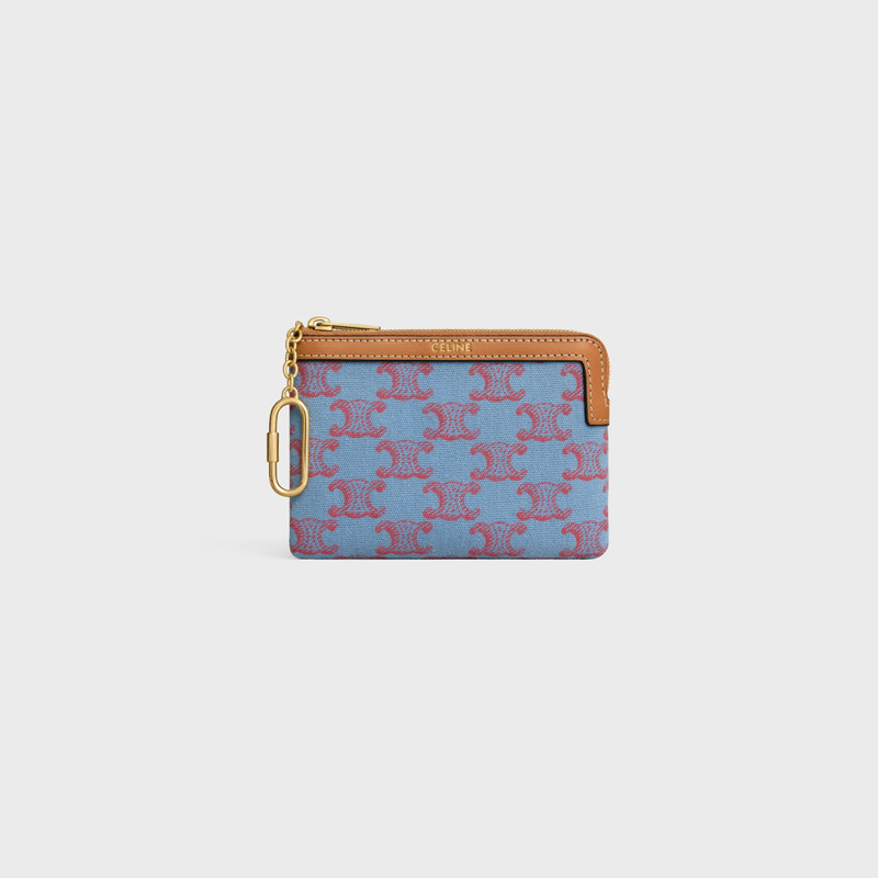 Coin Purse IN TEXTILE WITH TRIOMPHE ALL OVER 1