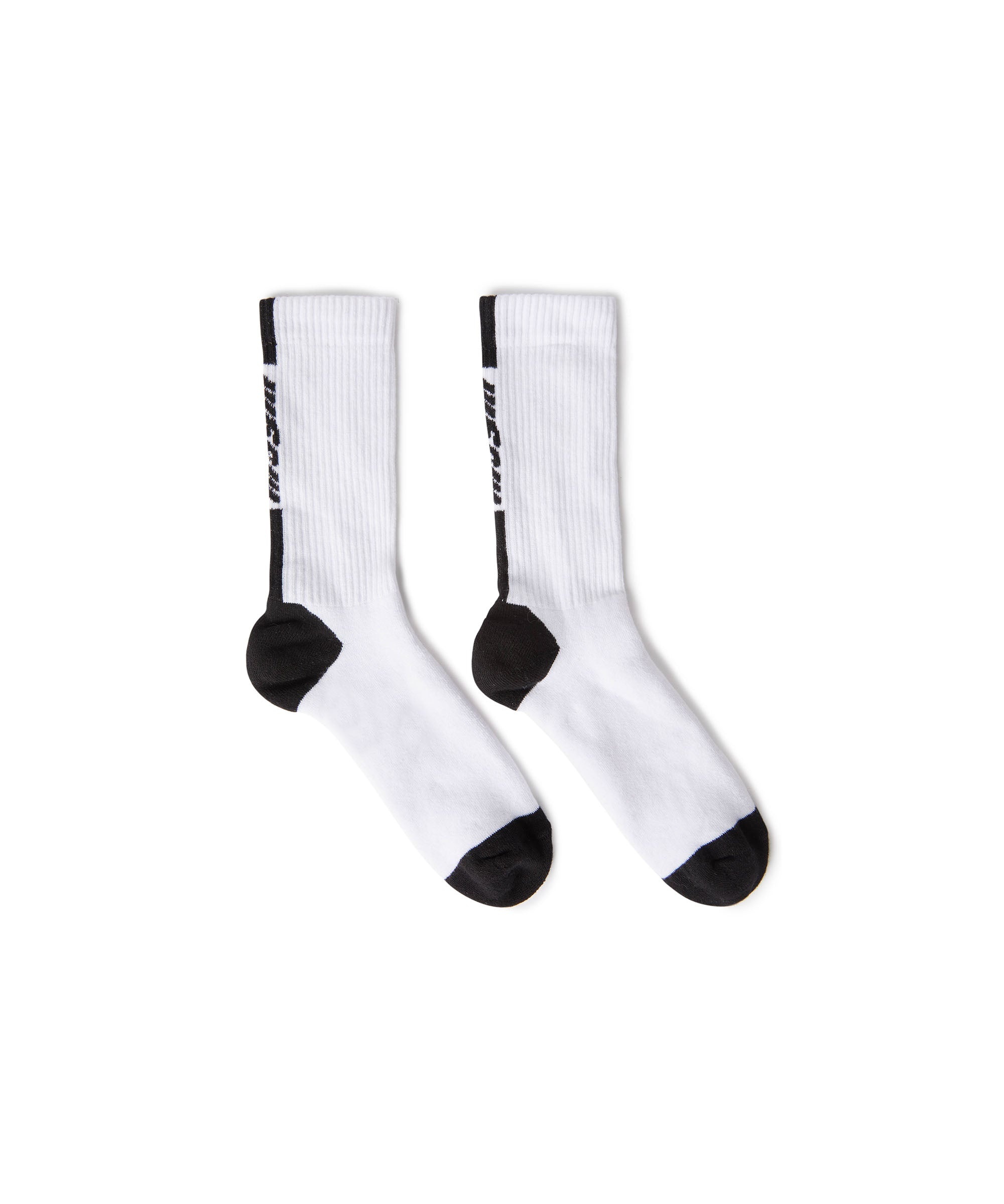 Solid color cotton socks with large MSGM logo - 1