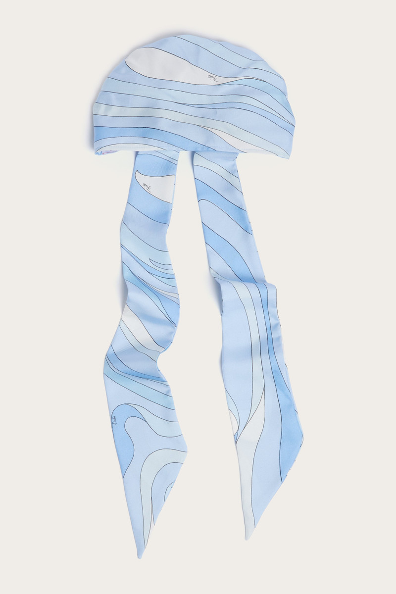 MARMO PRINT SILK BANDANA HAT 1