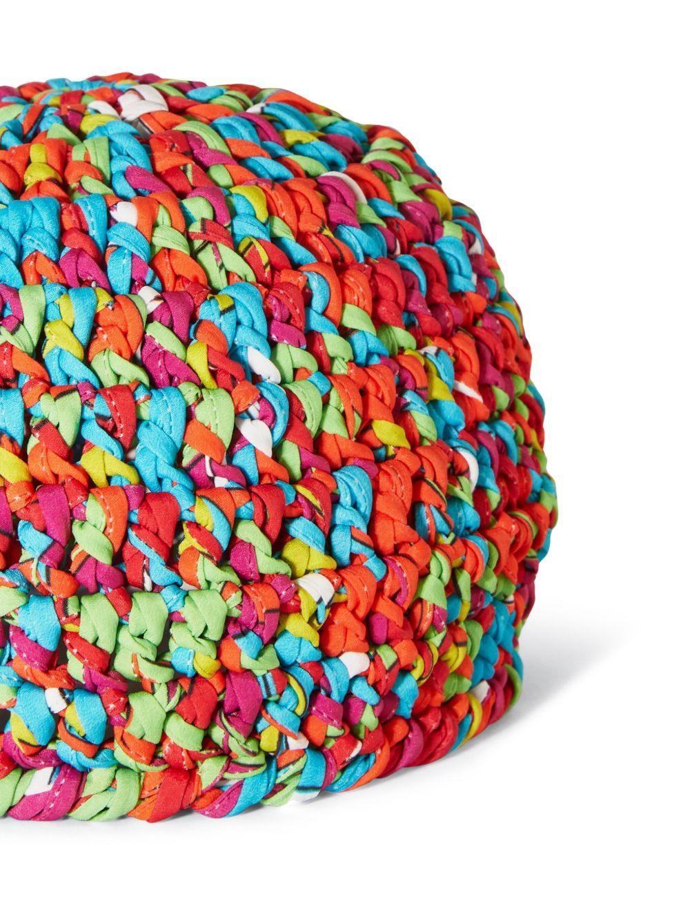 Iride-pattern crochet-knit beanie - 2